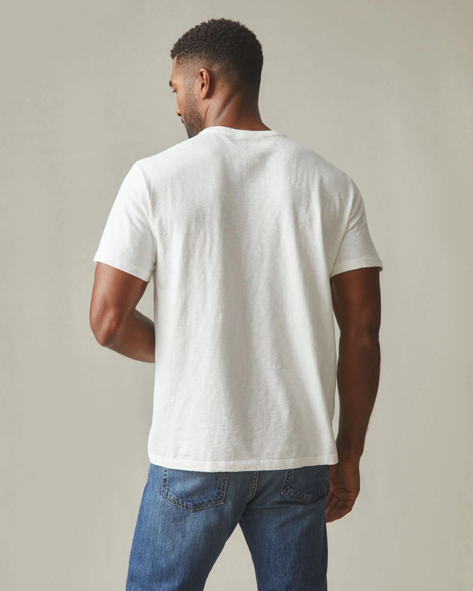 Men's Premium Slub Crew Tee - Bone - Image 4