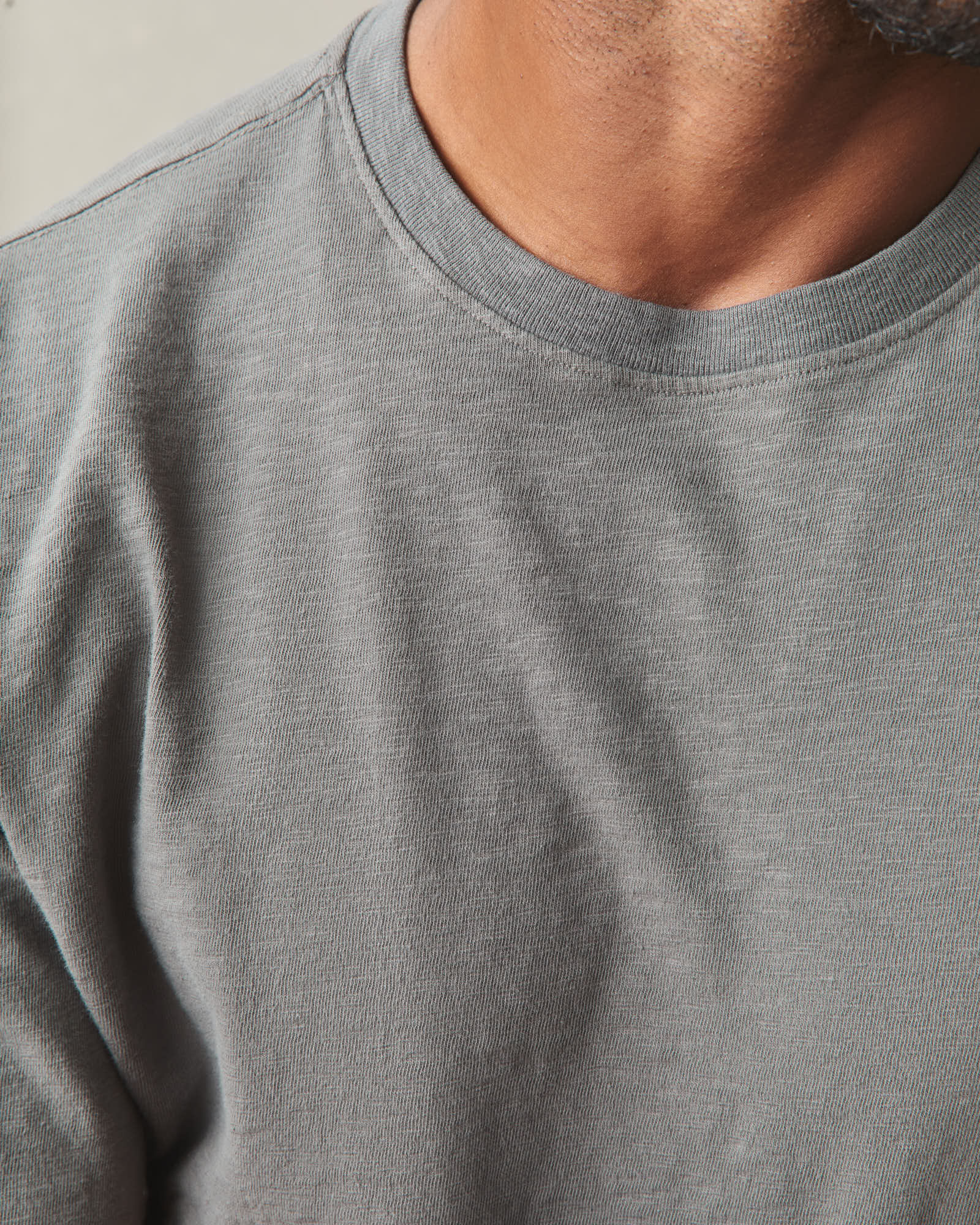 Men's Premium Slub Crew Tee Long Sleeve - Thunderstorm - Image 5