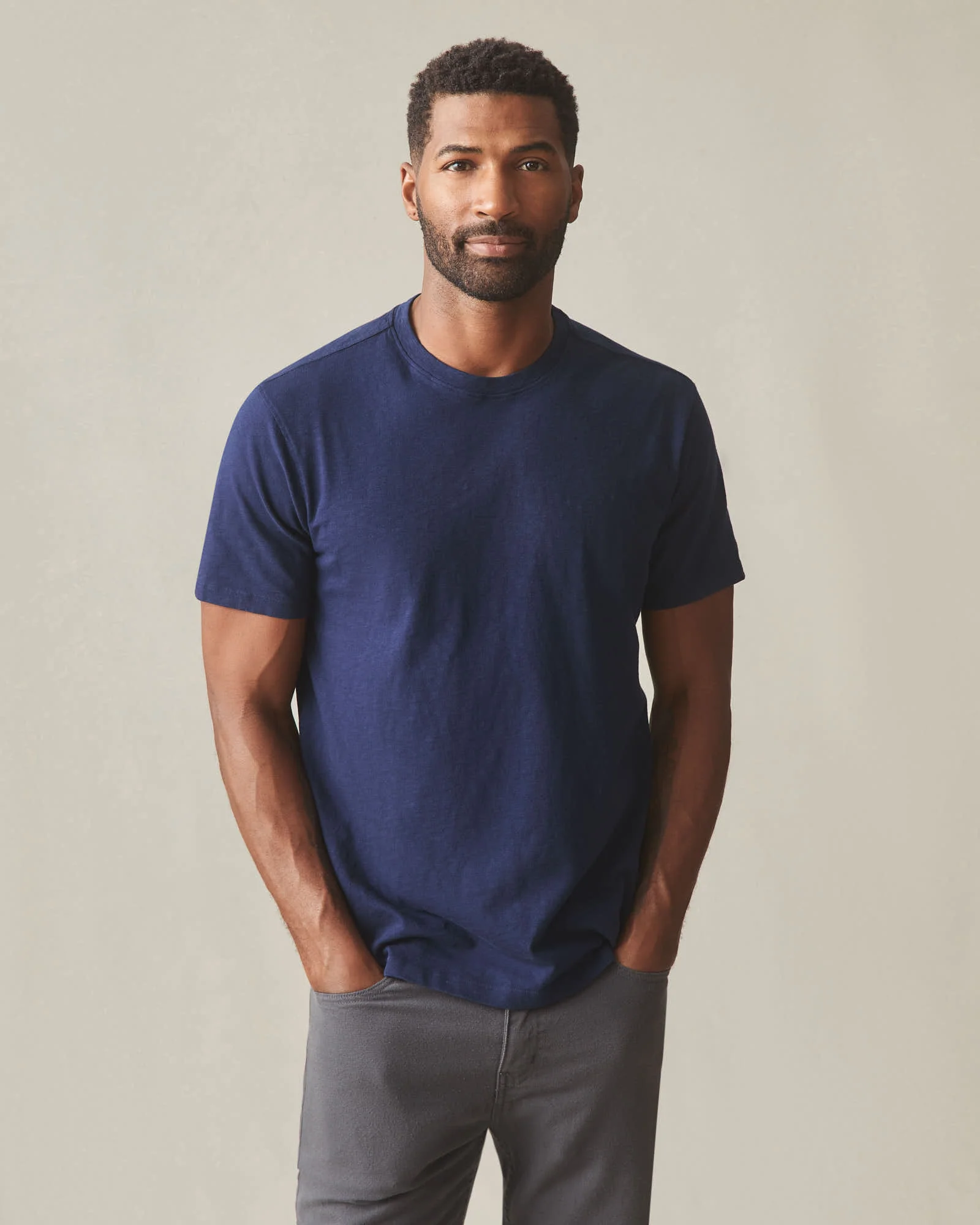 Men's Premium Slub Crew Tee - Pageant Blue - Image 2