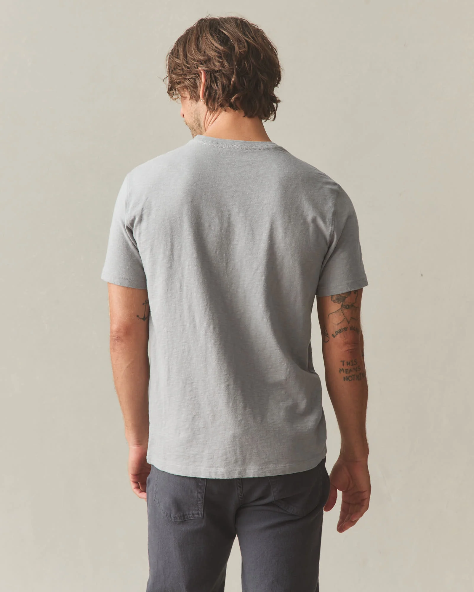 Men's Premium Slub Crew Tee - Sharkskin - Image 3