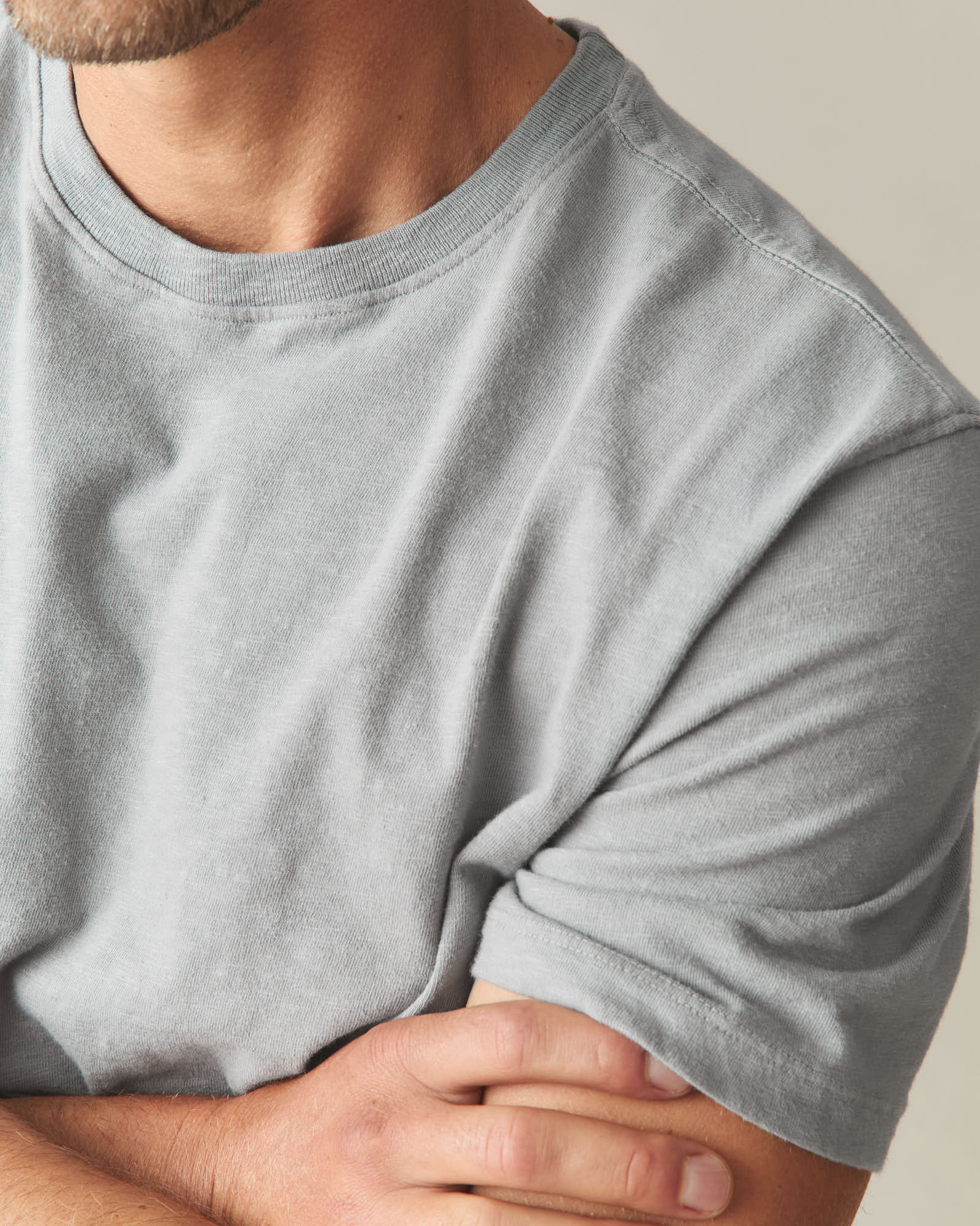 Men's Premium Slub Crew Tee - Sharkskin - Image 4