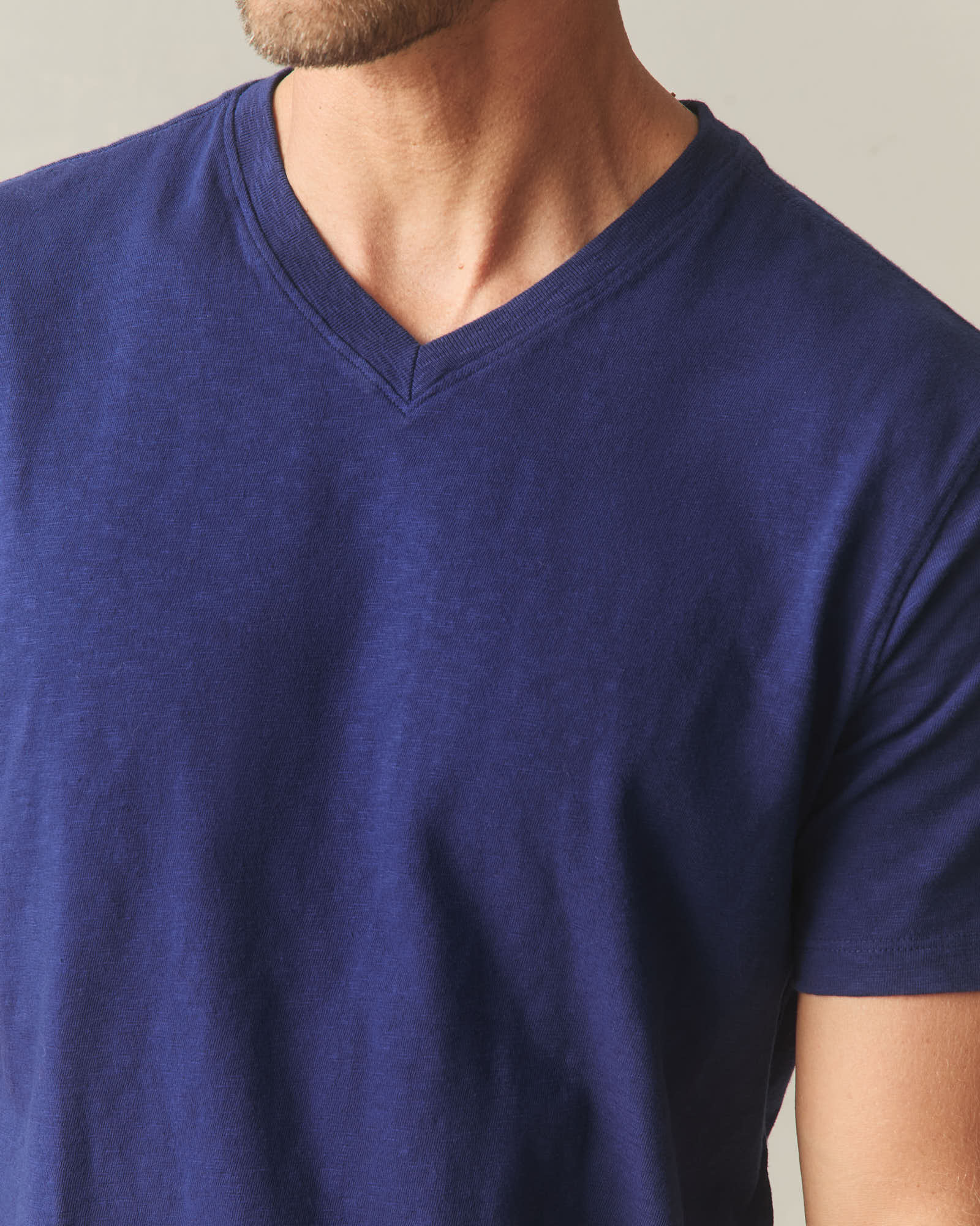 Men's Premium Slub V-Neck Tee - Blueprint - Image 5