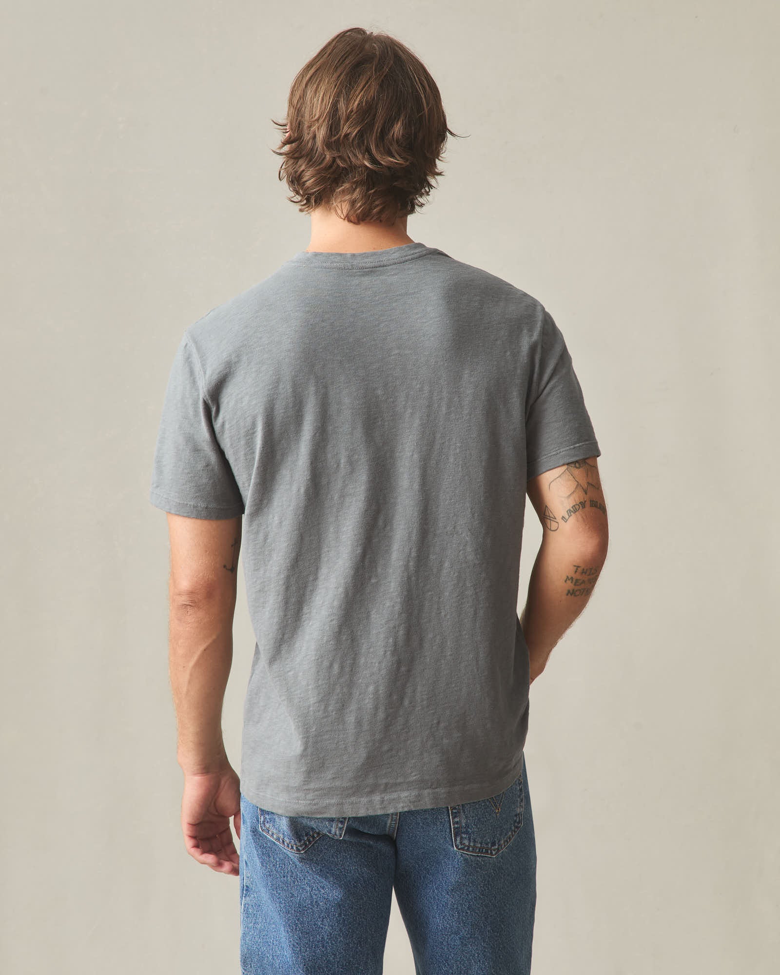 Men's Premium Slub V-Neck Tee - Lava Smoke - Image 3