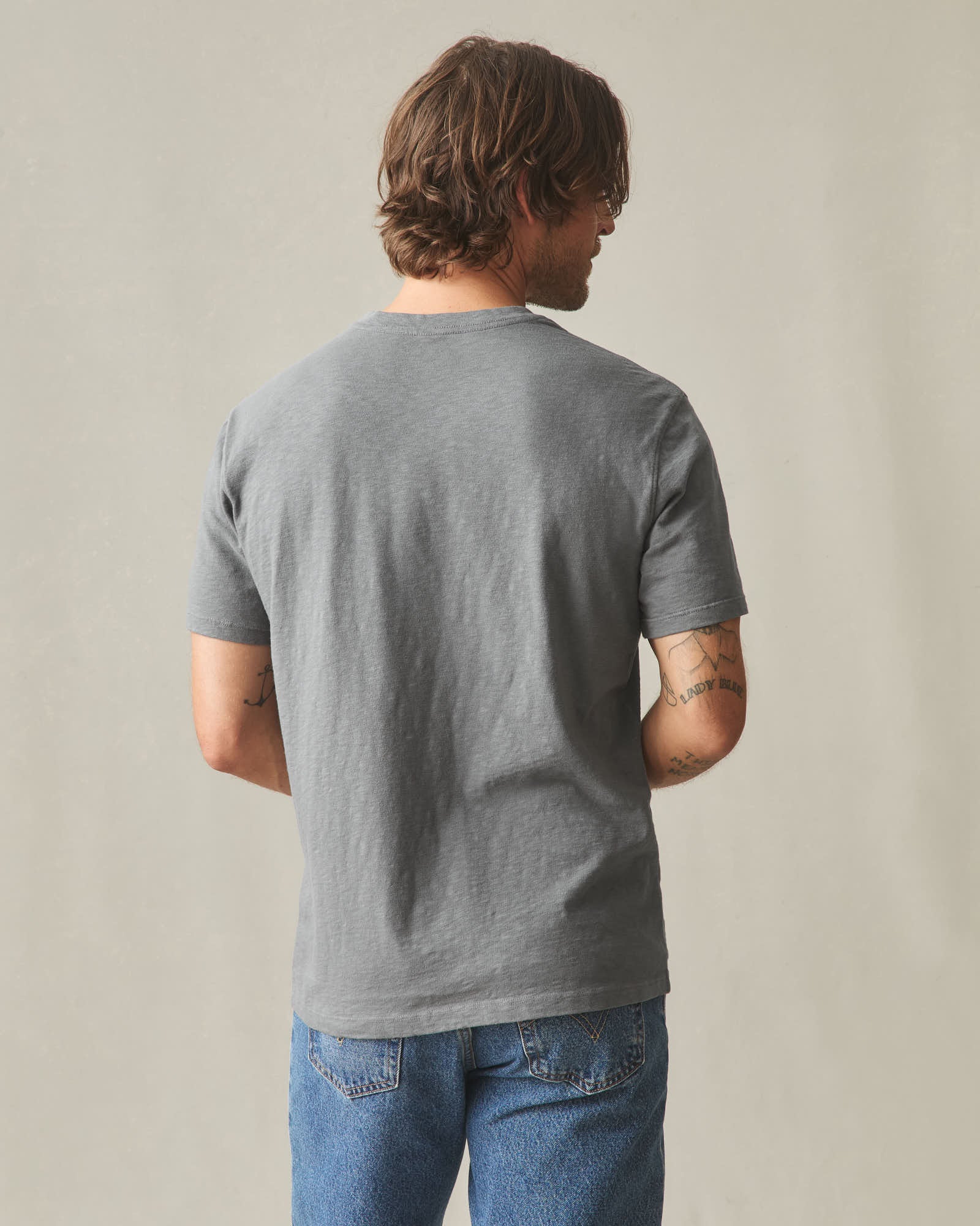 Men's Premium Slub V-Neck Tee - Monument - Image 2