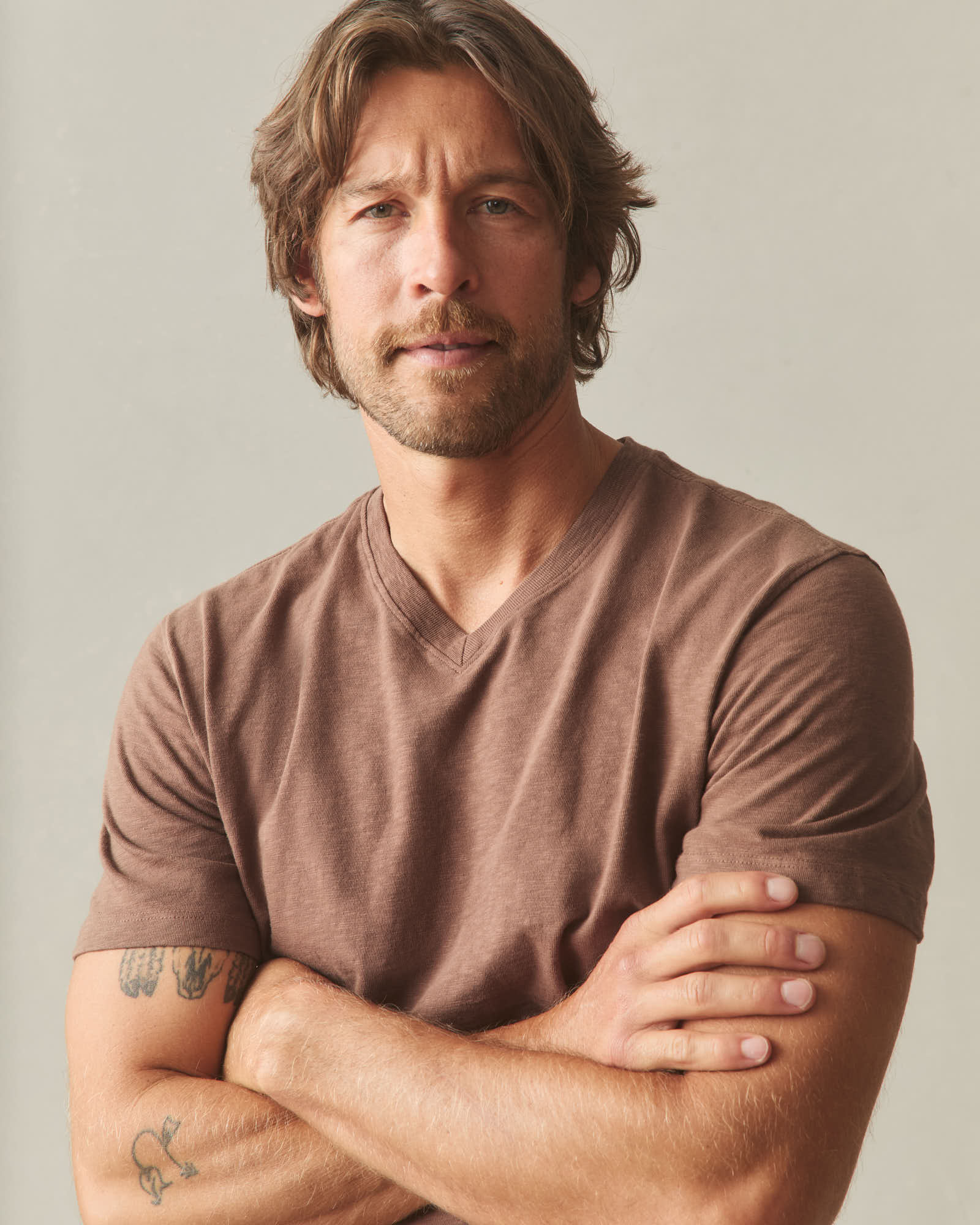 Men's Premium Slub V-Neck Tee - Soft Silt - Image 6