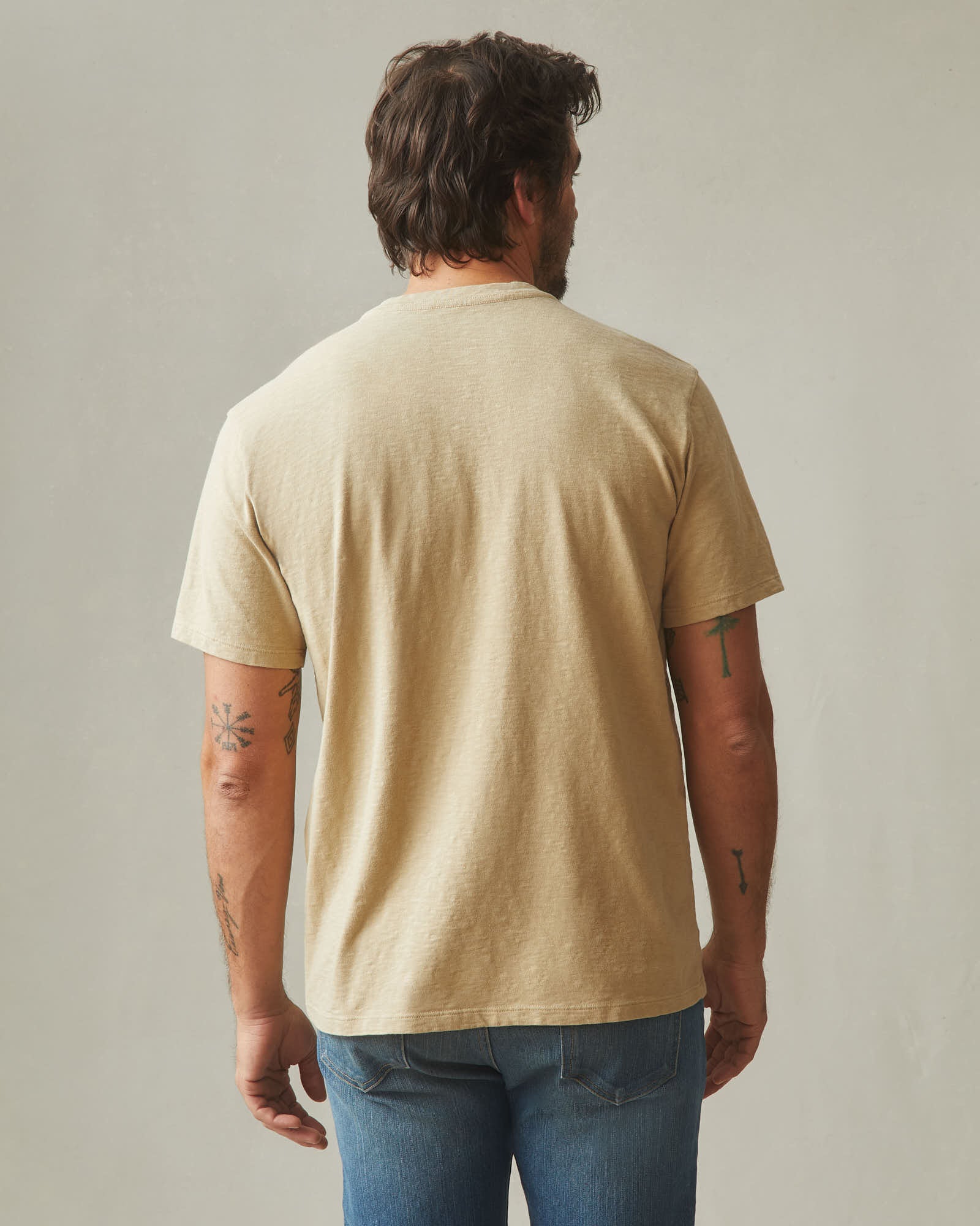 Men's Premium Slub V-Neck Tee - Twill - Image 3