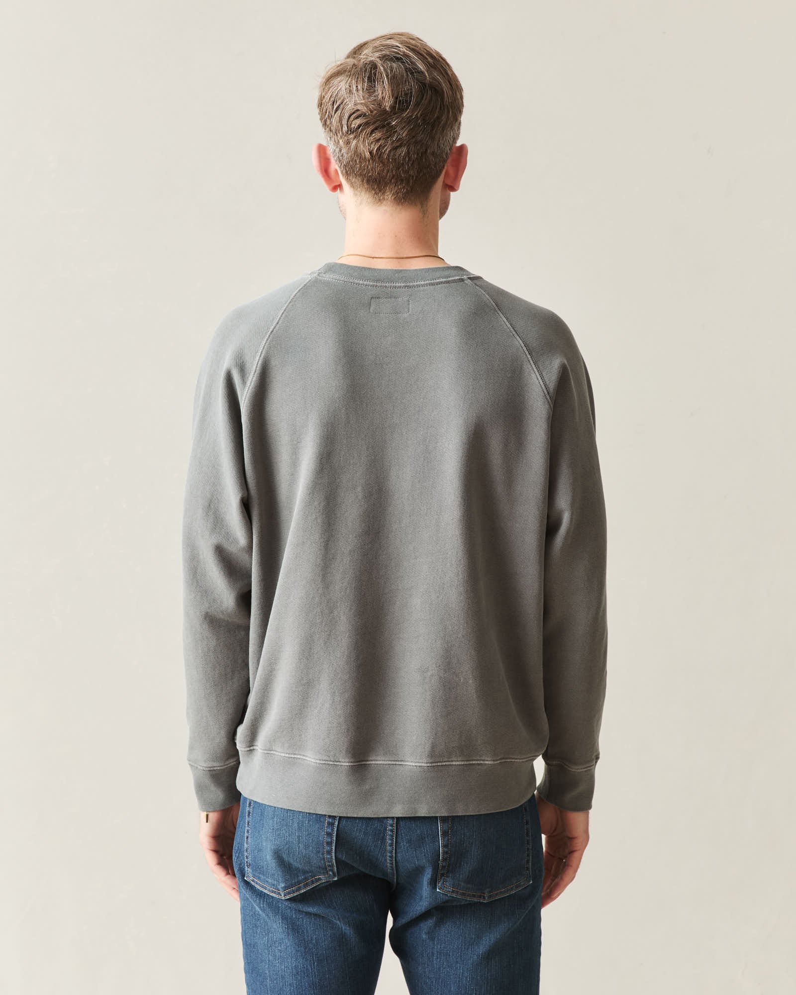 Men's Relaxed French Terry Crew - Poppyseed - Image 4