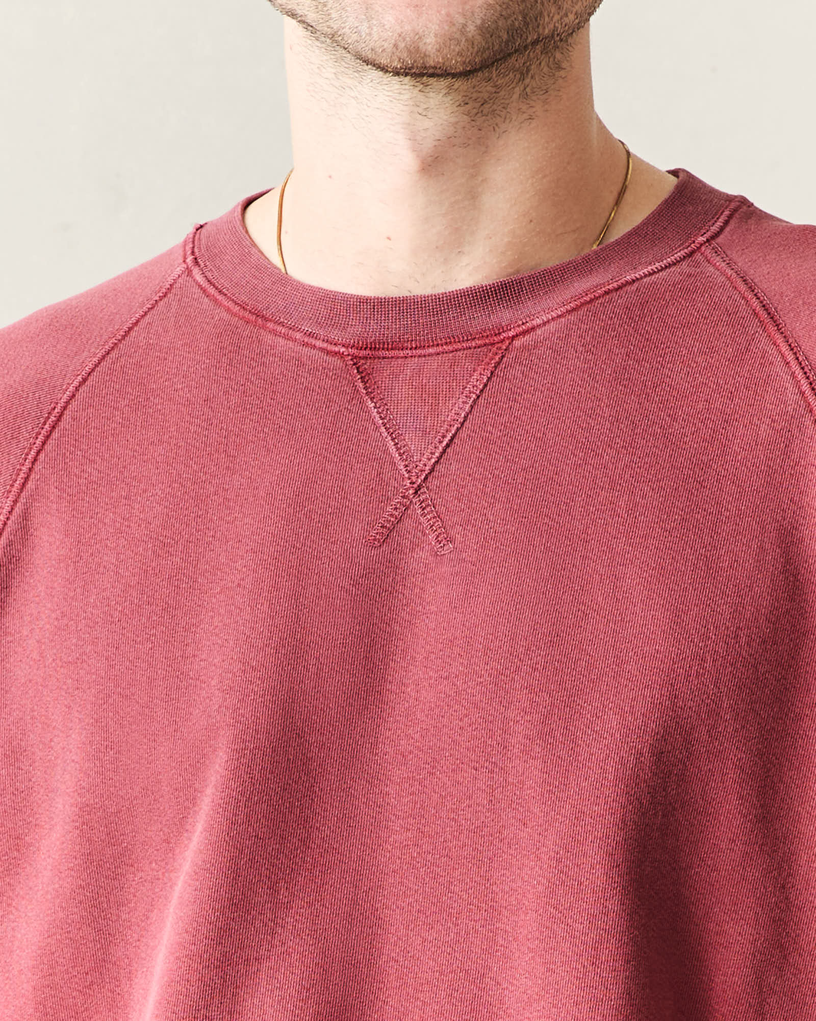 Men's Relaxed French Terry Crew - Syrah - Image 5