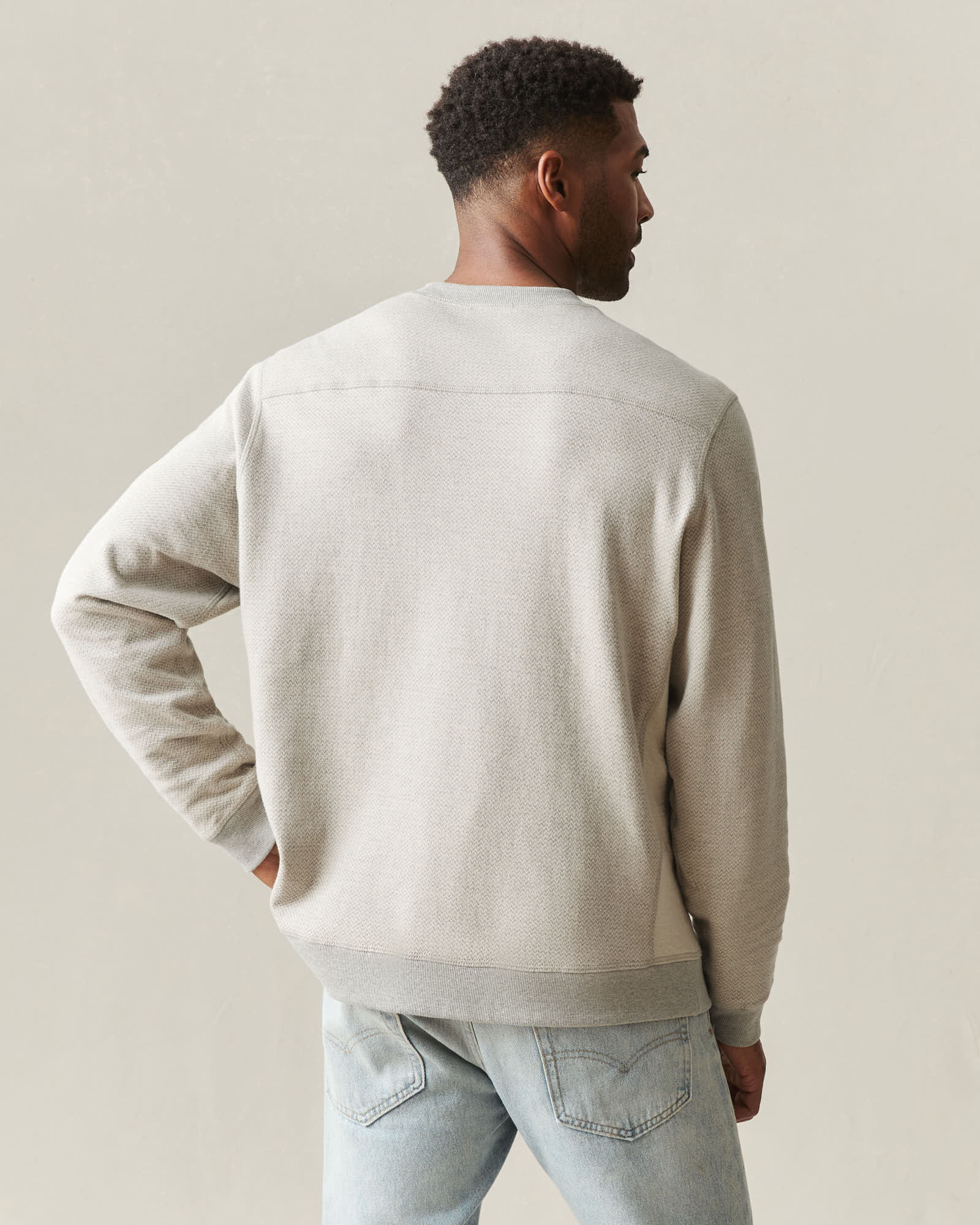 Men's Reversible Crew - Feather Grey - Image 5
