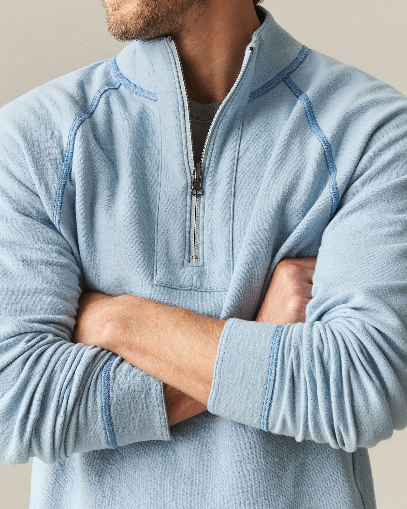 Men's Reversible Half Zip - Mountain Spring - Image 6