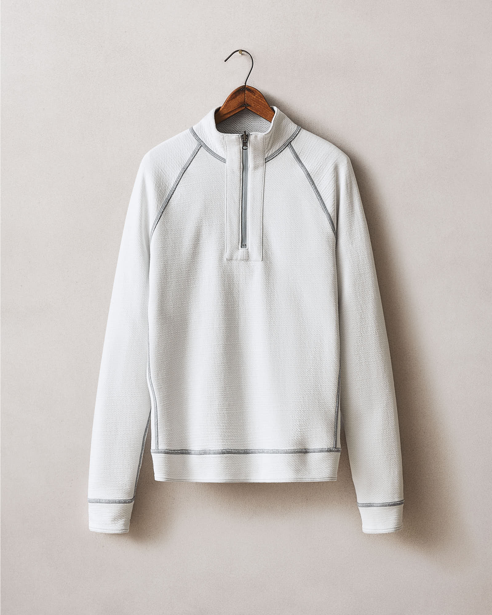 Men's Reversible Half Zip - Natural Grey - Image 6