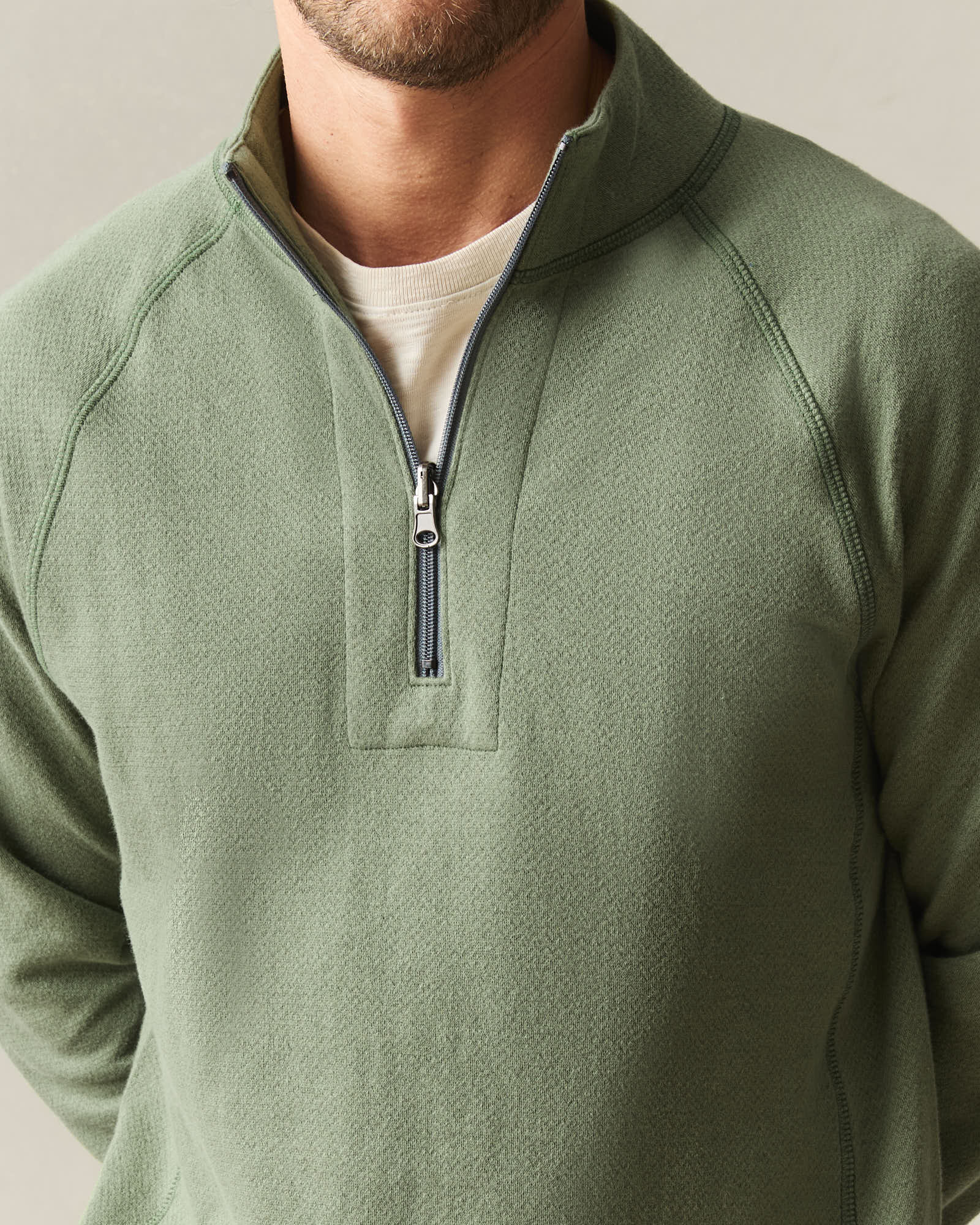 Men's Reversible Half Zip - Olvine - Image 4