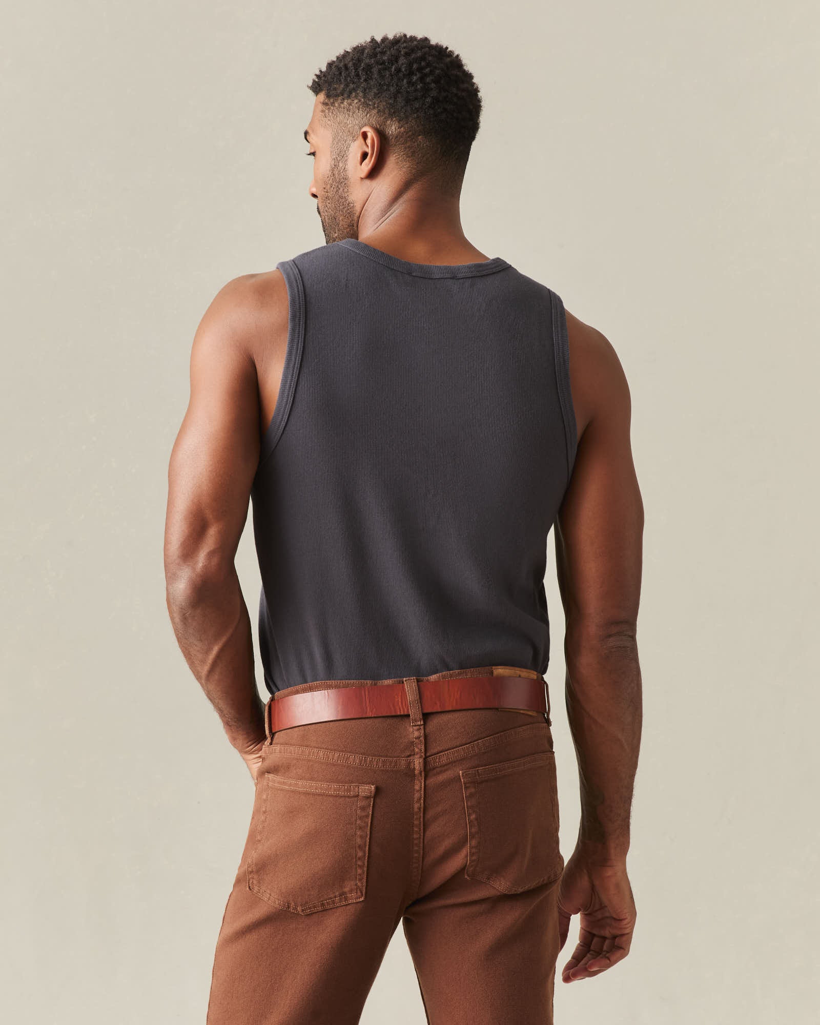 Men's Rib Tank - Metropolitan Grey - Image 3
