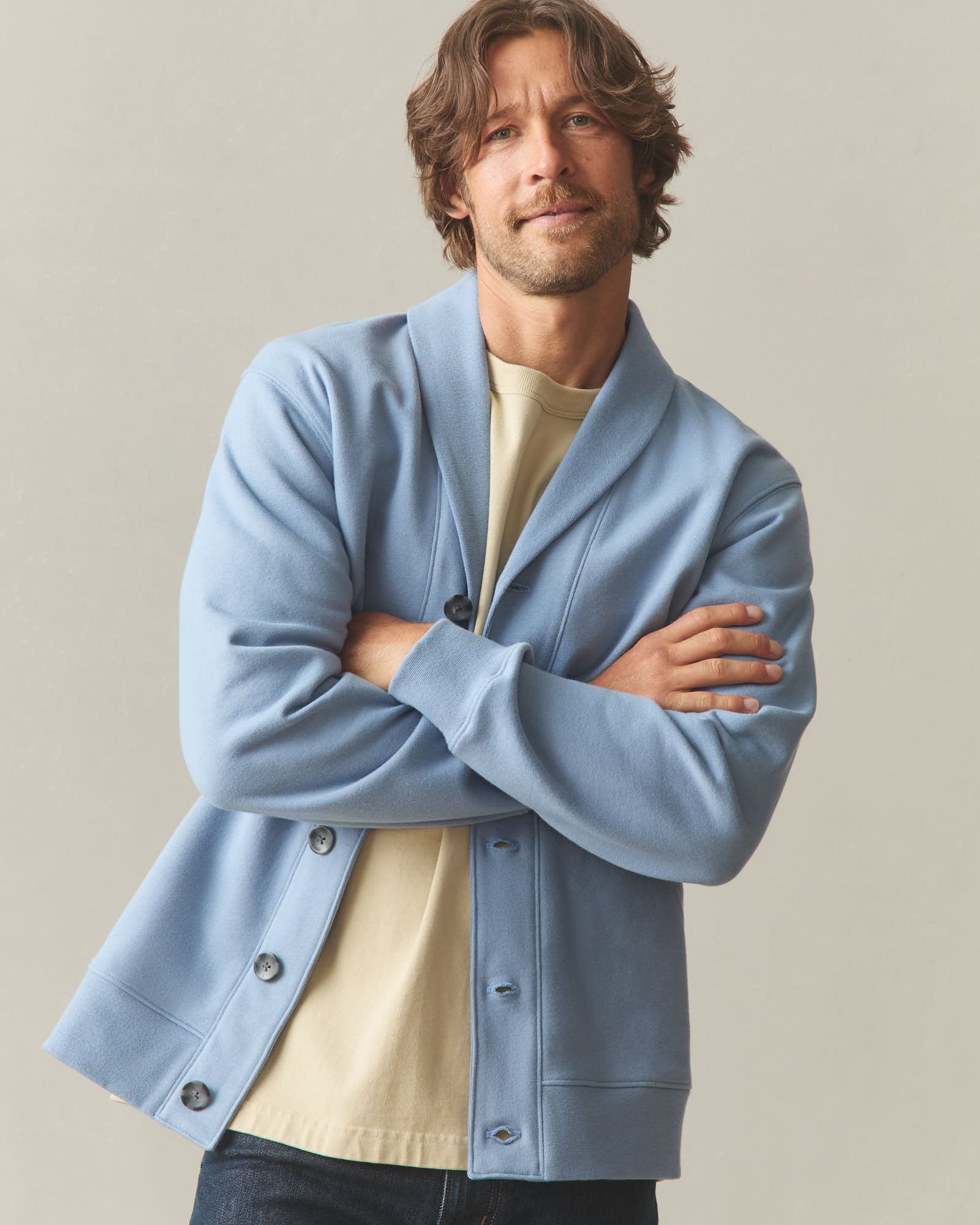 Men's Shawl Collar Cardigan - Infinity - Image 3