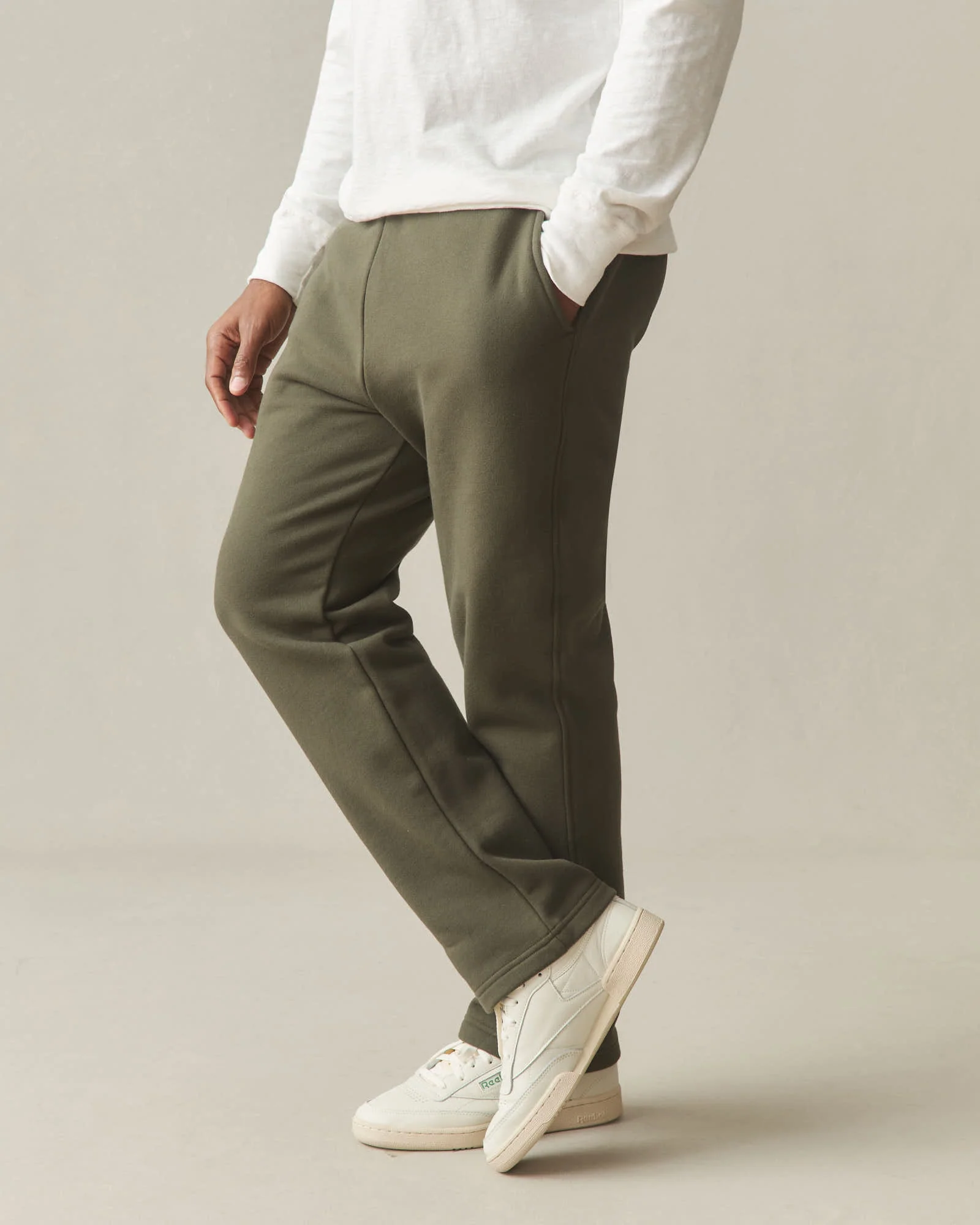 Men's Straight Sweatpant - Deep Olive - Image 2