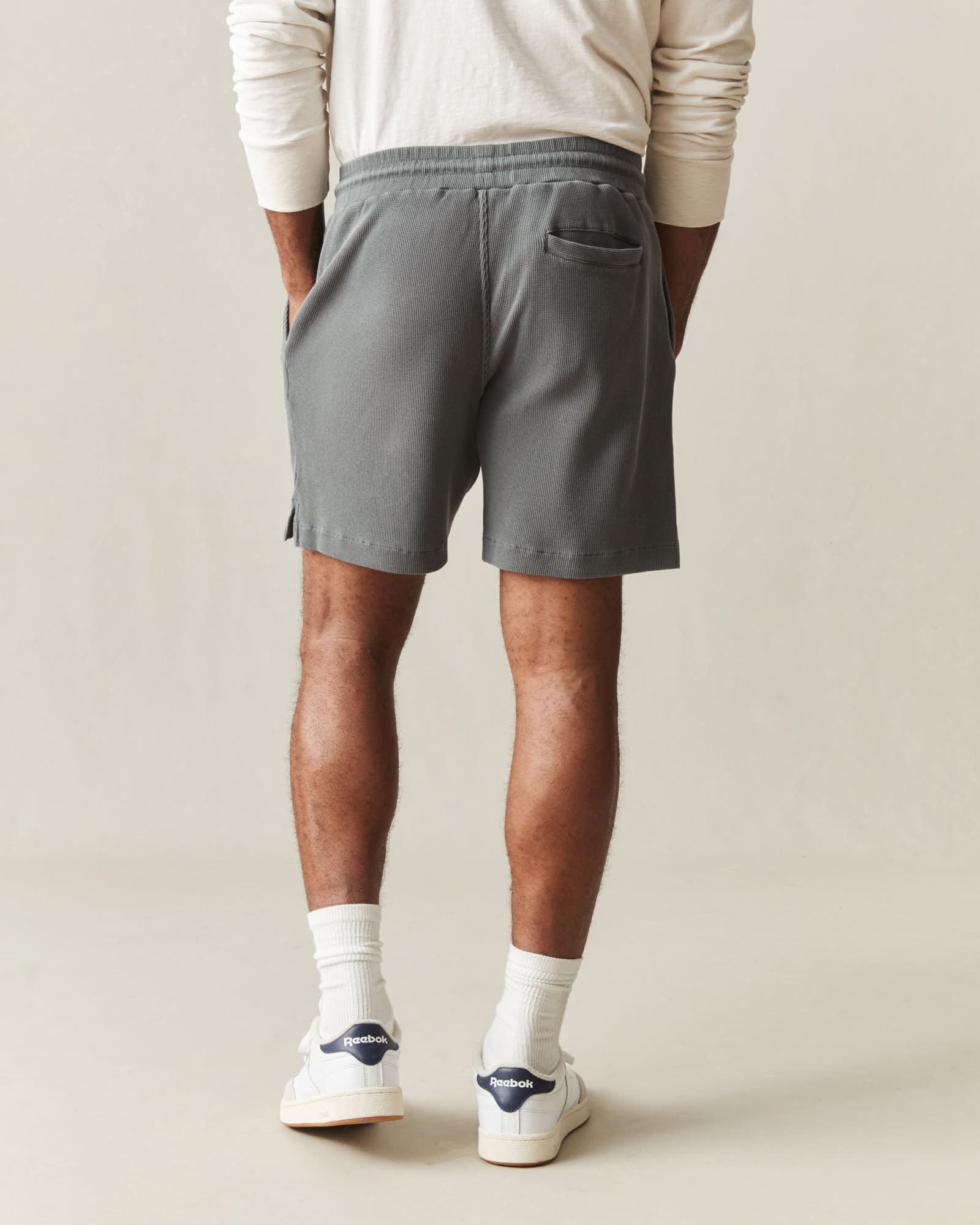 Men's Thermal Shorts - Grey Pinstripe - Image 3