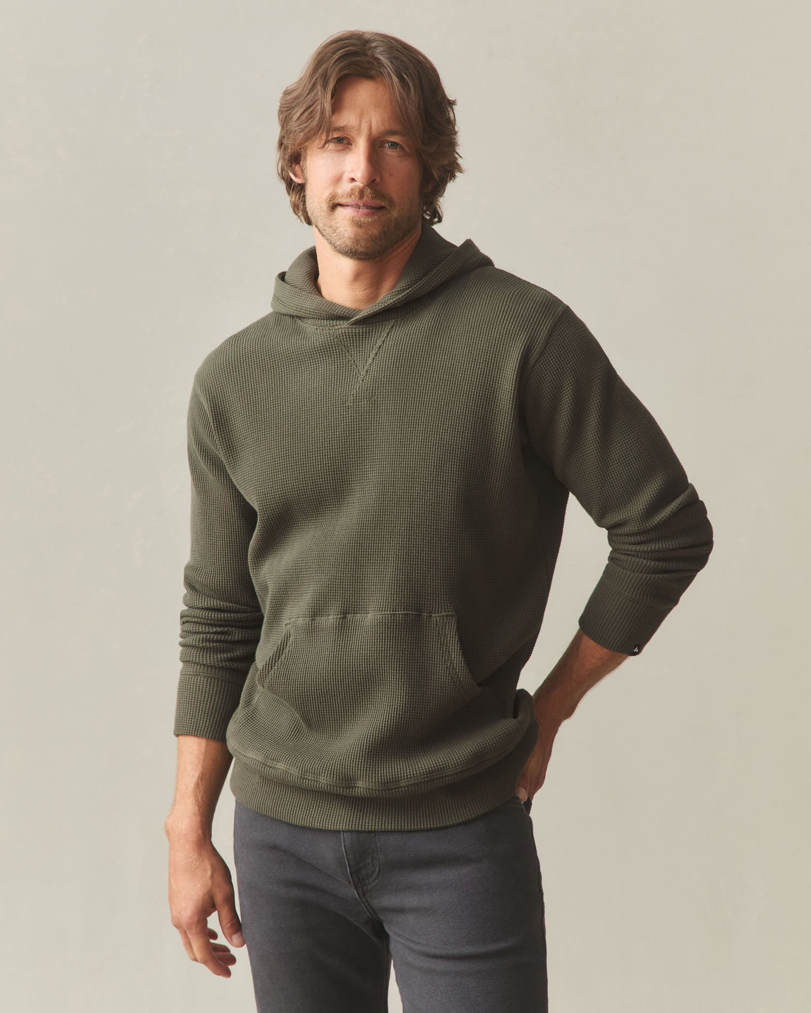 Men's Summit Waffle Pullover - Loden - Image 2