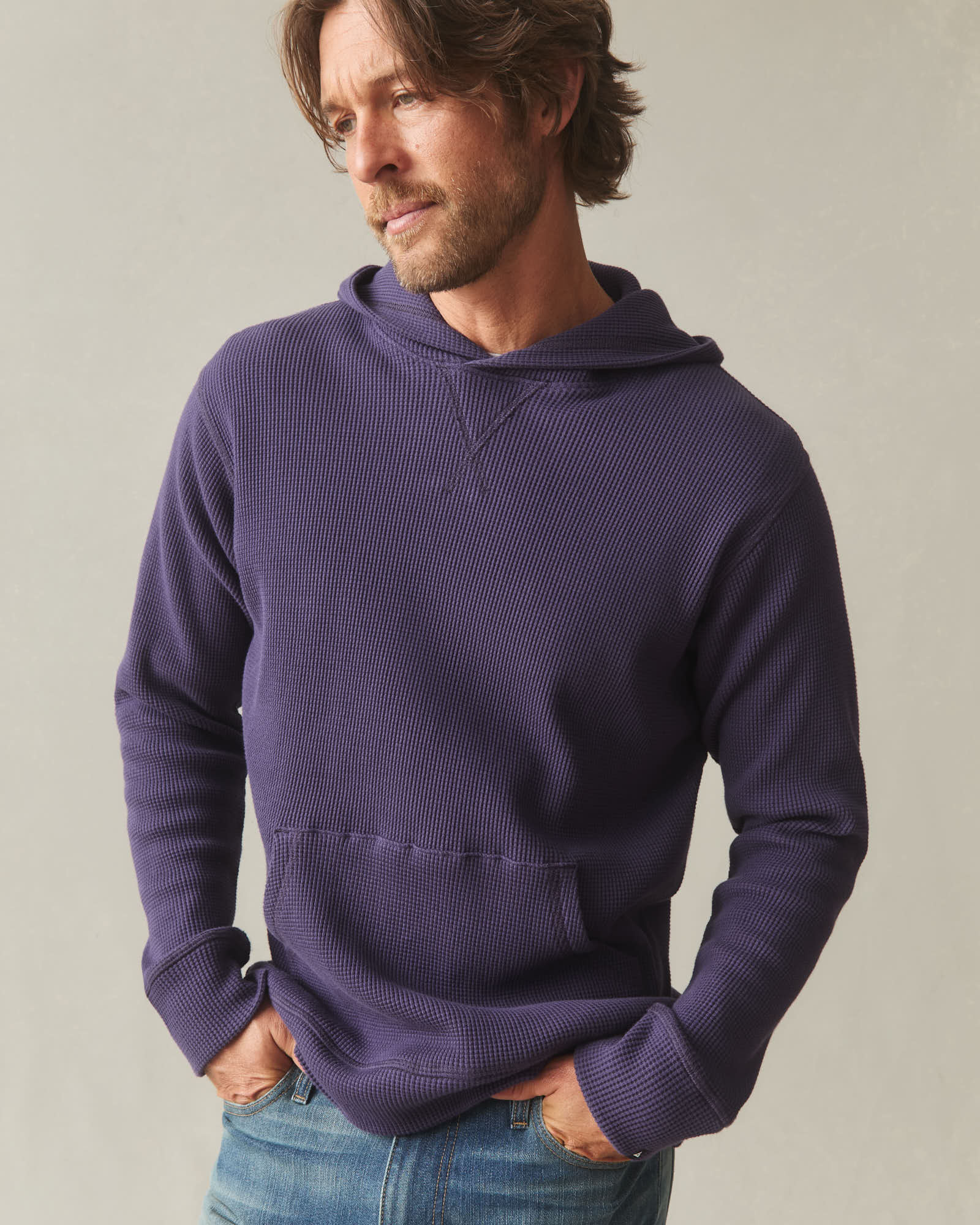 Men's Summit Waffle Pullover - Purple Velvet - Image 5