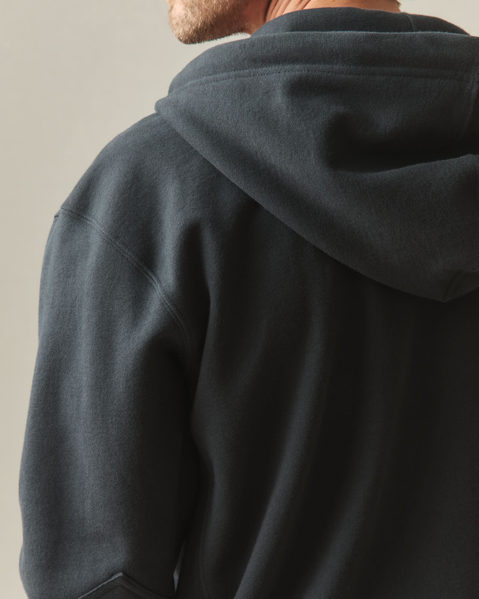 Men's Relaxed Classic Full Zip - Black - Image 5