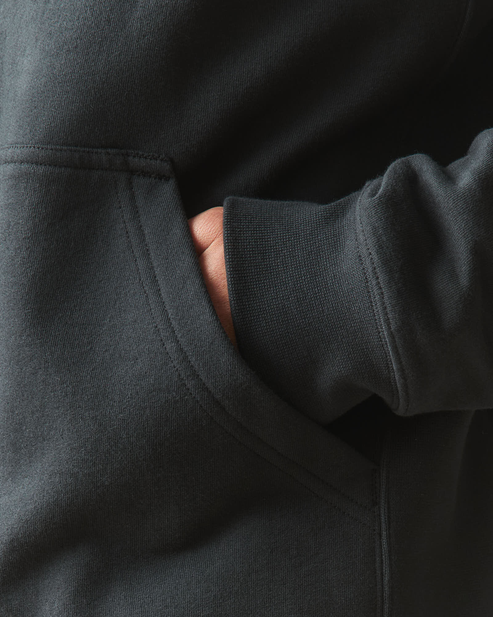 Men's Relaxed Classic Full Zip - Black - Image 6