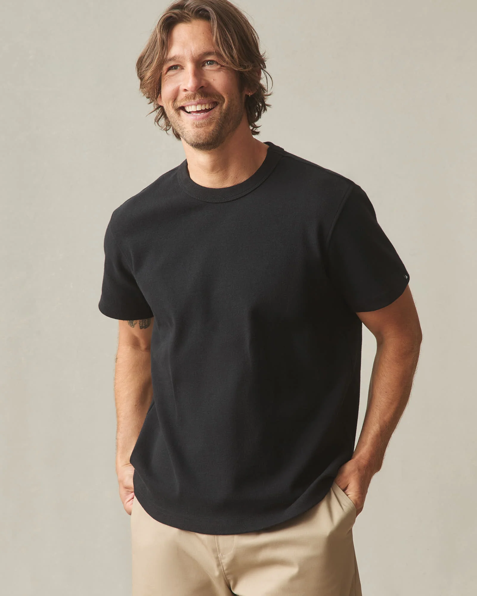 Men's Rib Tee - Black - Image 3