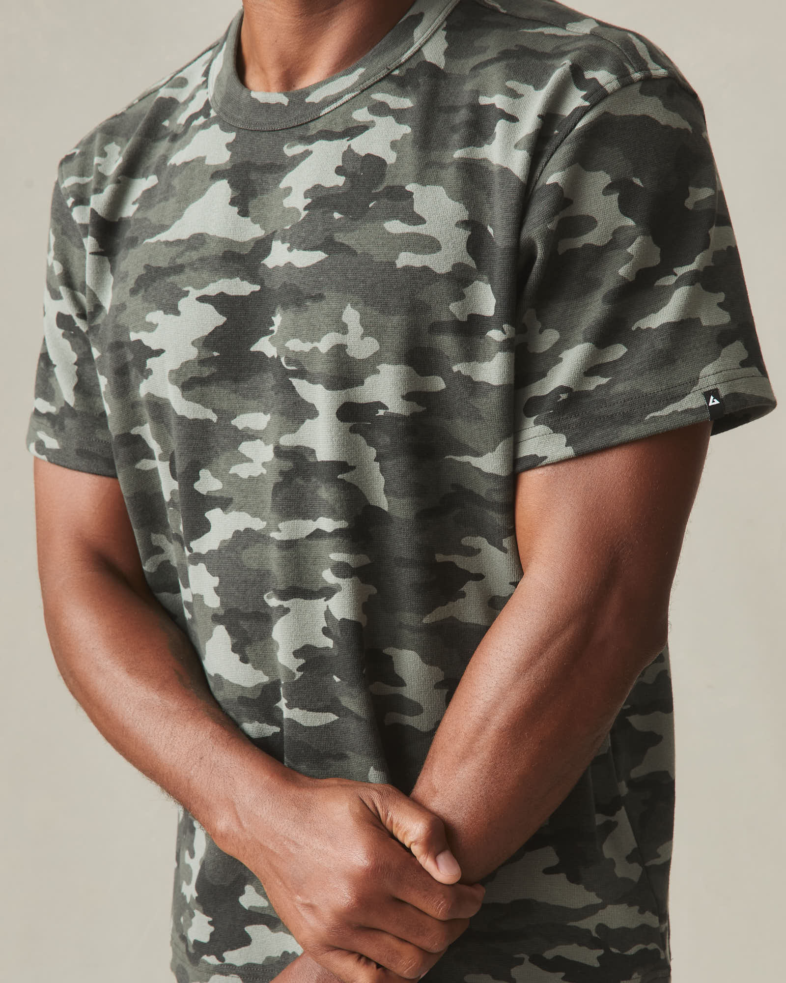 Men's Rib Tee - Forest Camo - Image 7