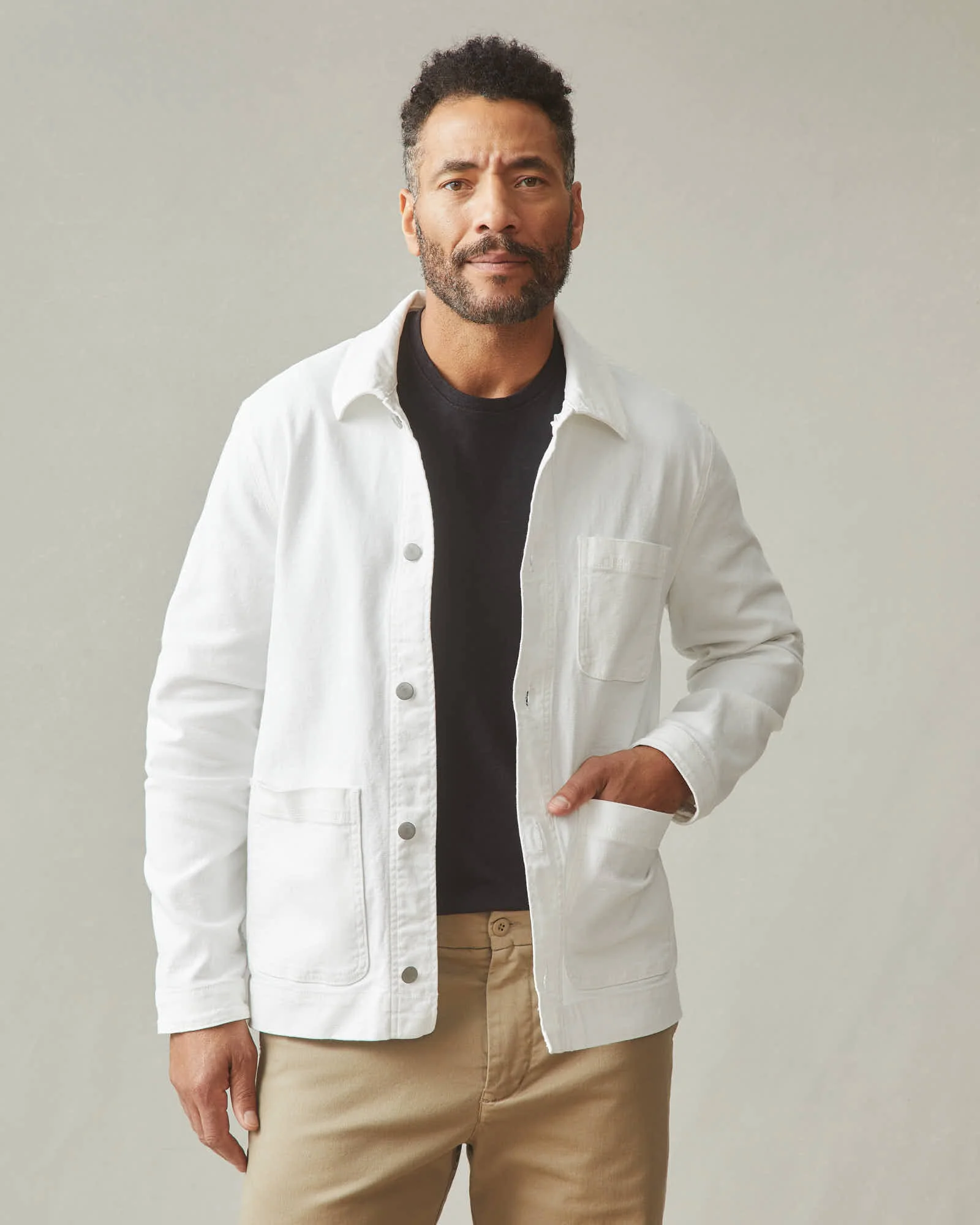 Unisex Roughneck Chore Jacket - Natural - Image 2