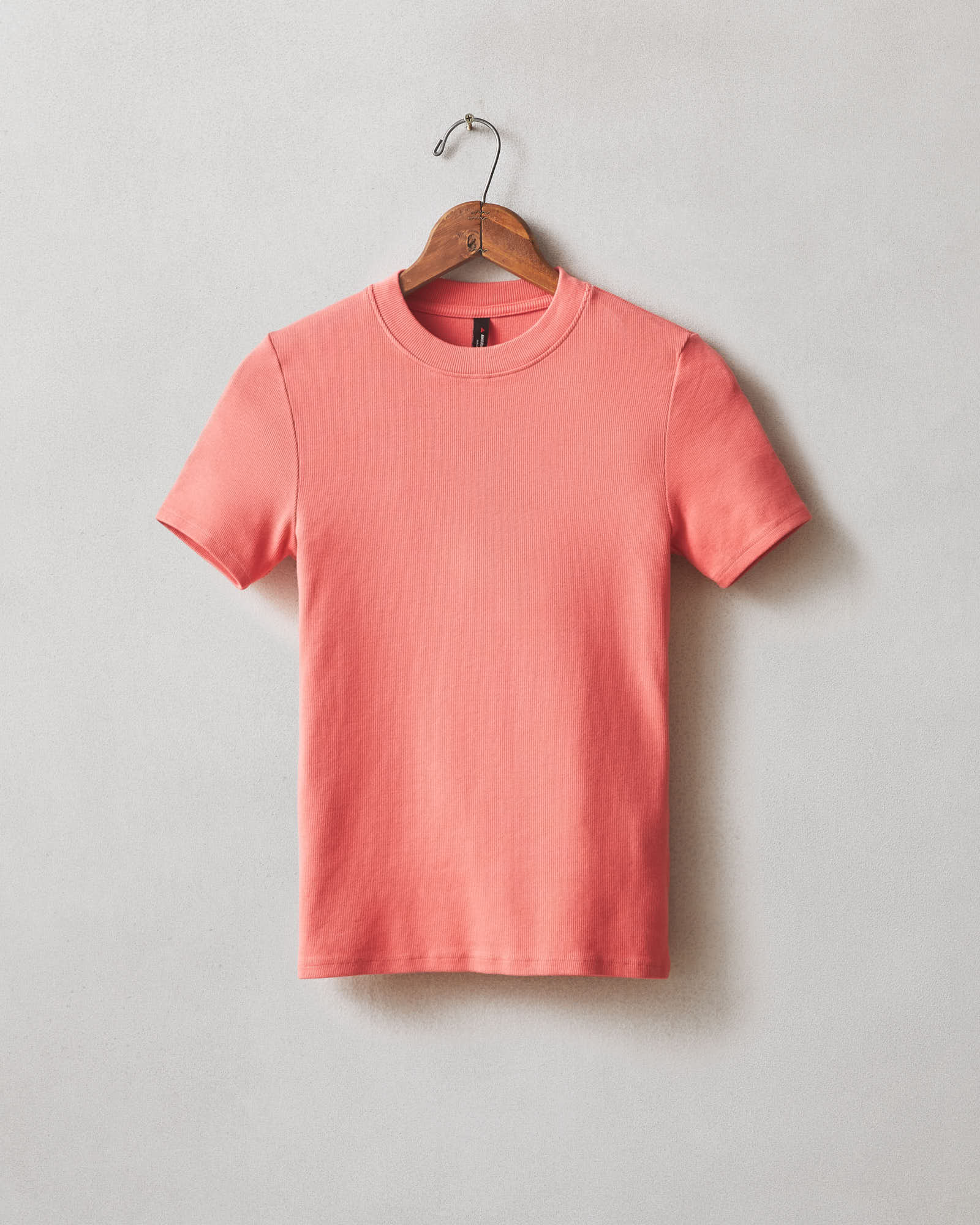 Women's Luxe Rib Crew Tee - Spiced Coral