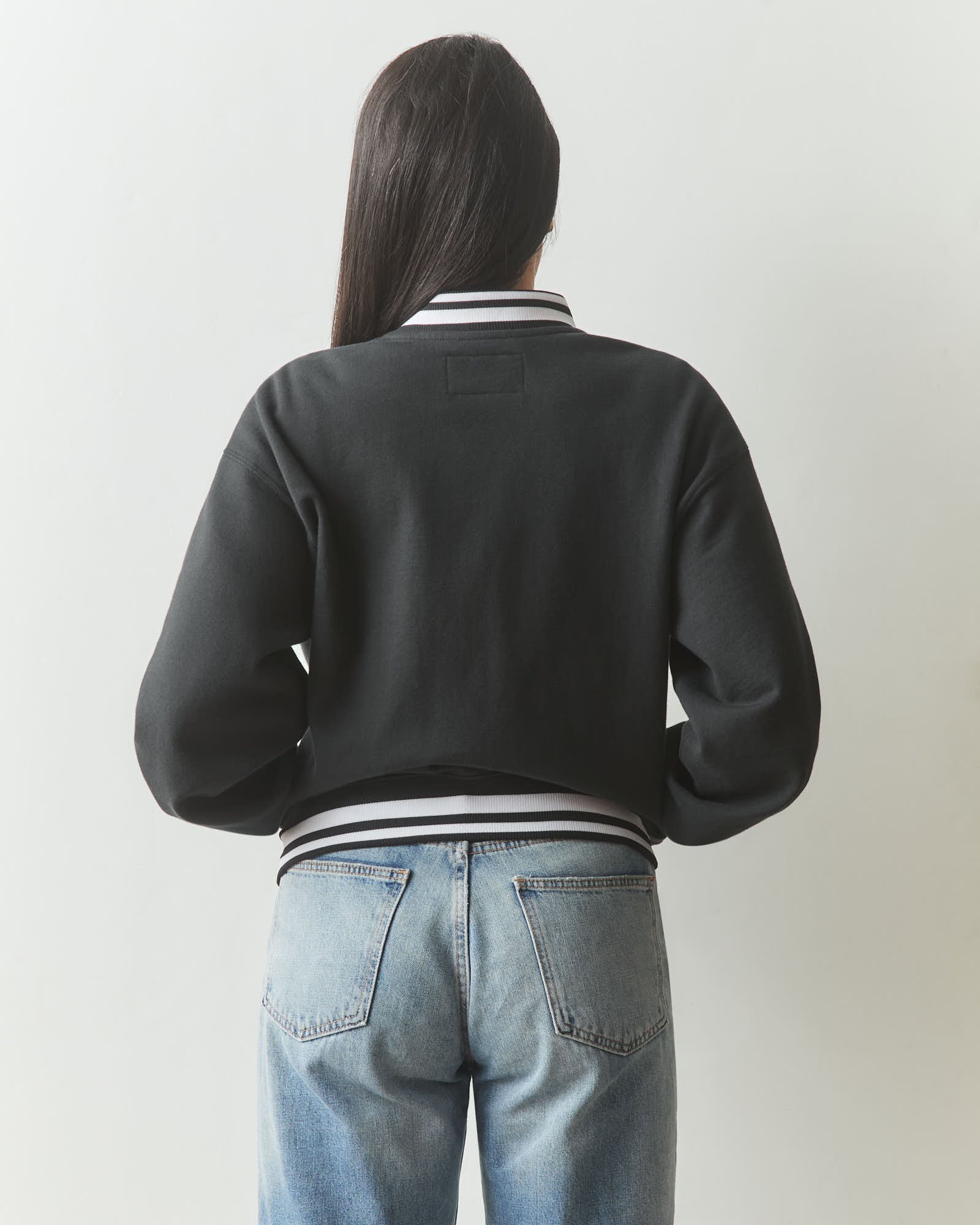 Unisex Lettermen Jacket - Black - Image 5