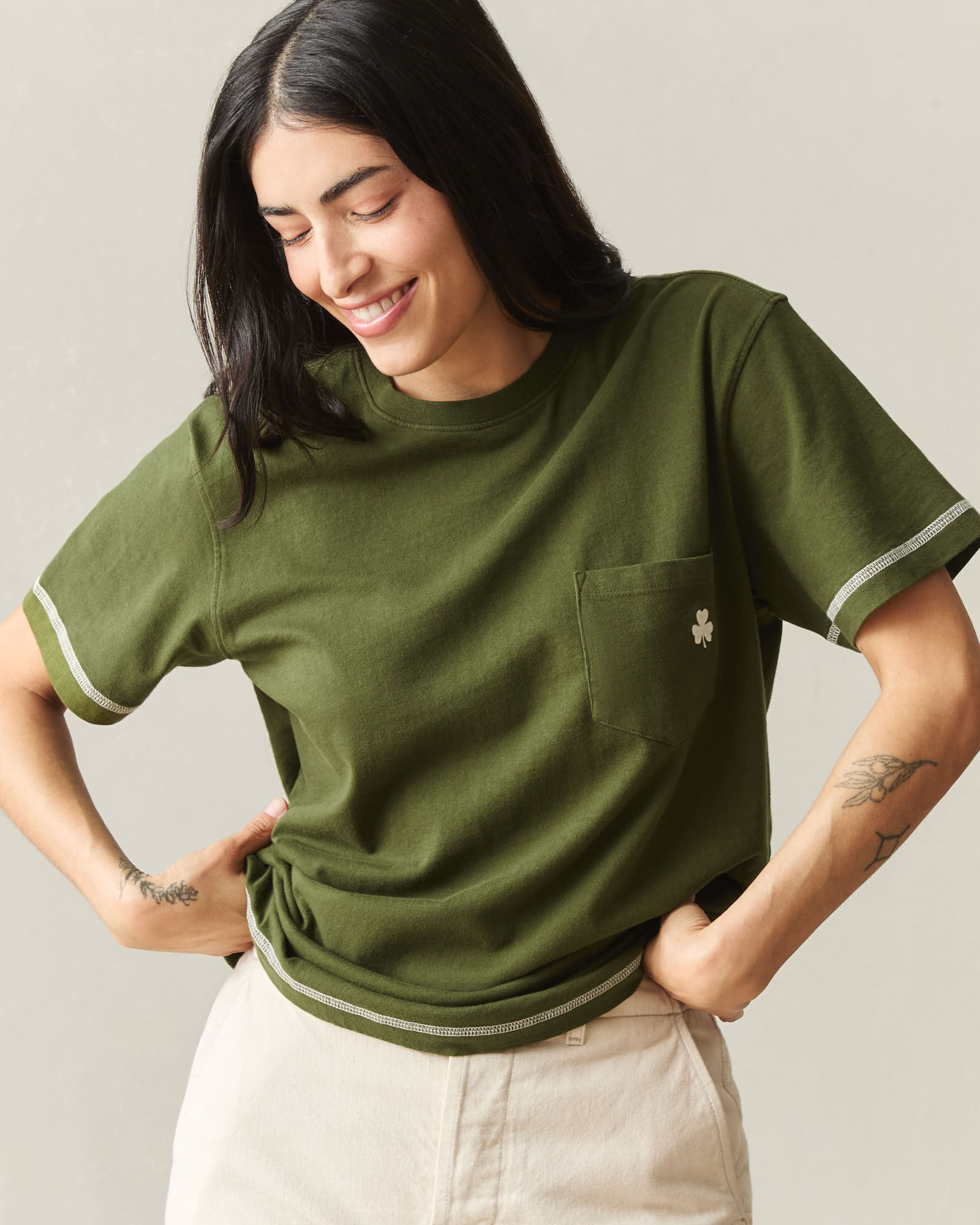 Unisex St. Patrick's Pocket Tee - Rifle Green - Image 3