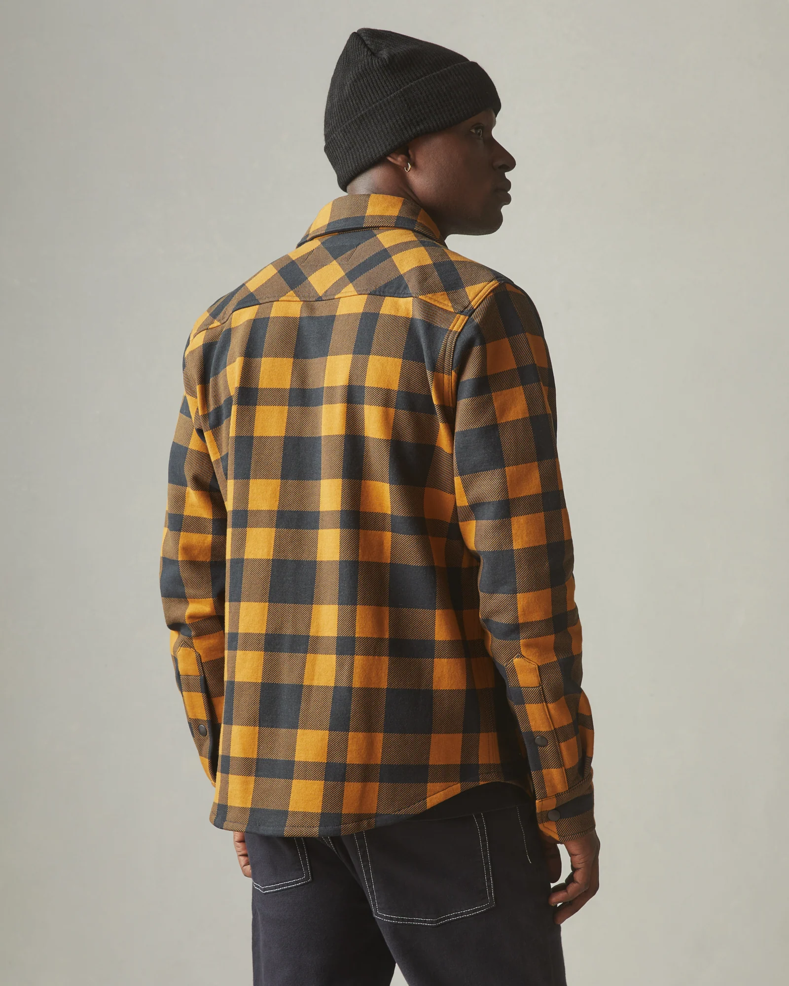 Unisex Redwood Fleece Overshirt - Cathay Spice Plaid - Image 3