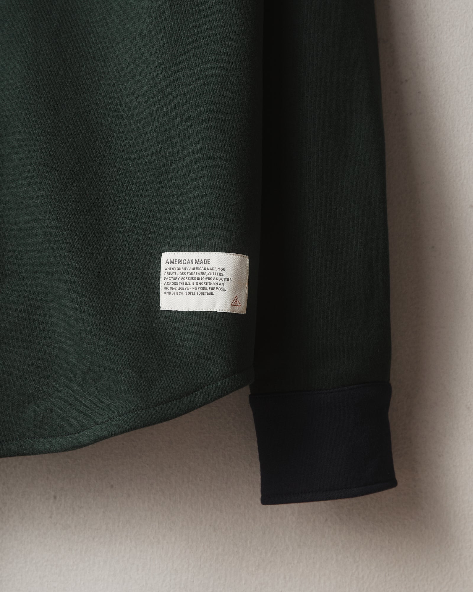 Unisex Redwood Fleece Overshirt - Green Navy - Image 3
