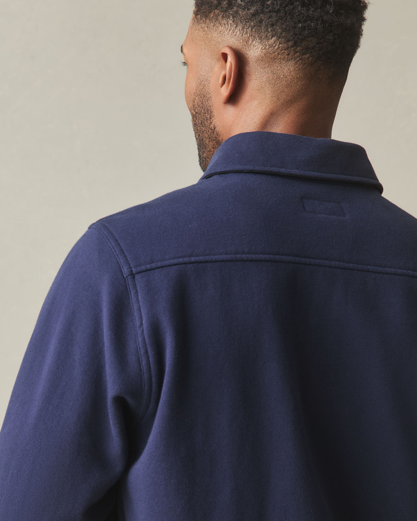 Unisex Redwood Fleece Overshirt - True Navy - Image 5