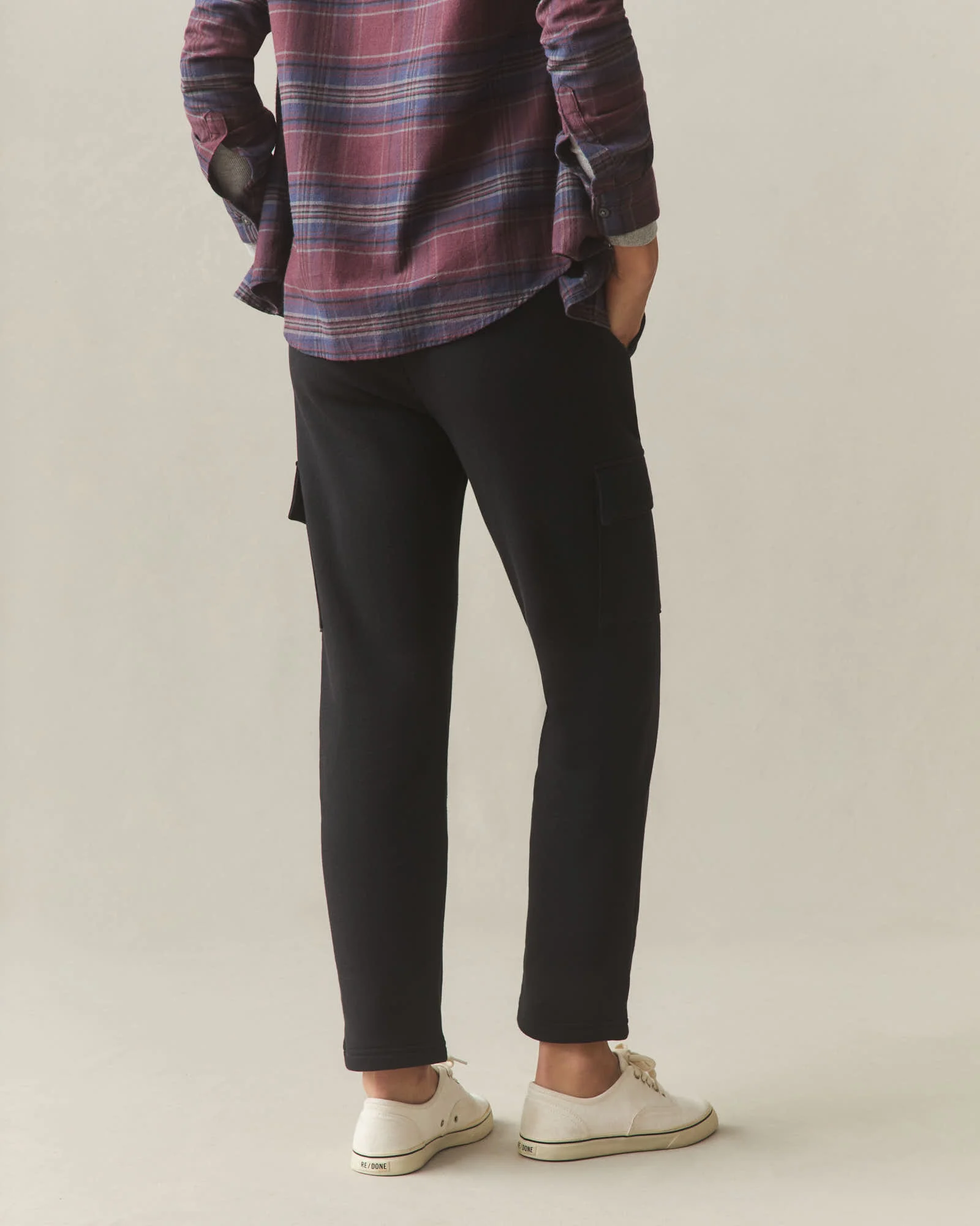 Women's Cargo Straight Sweatpant - Black - Image 5