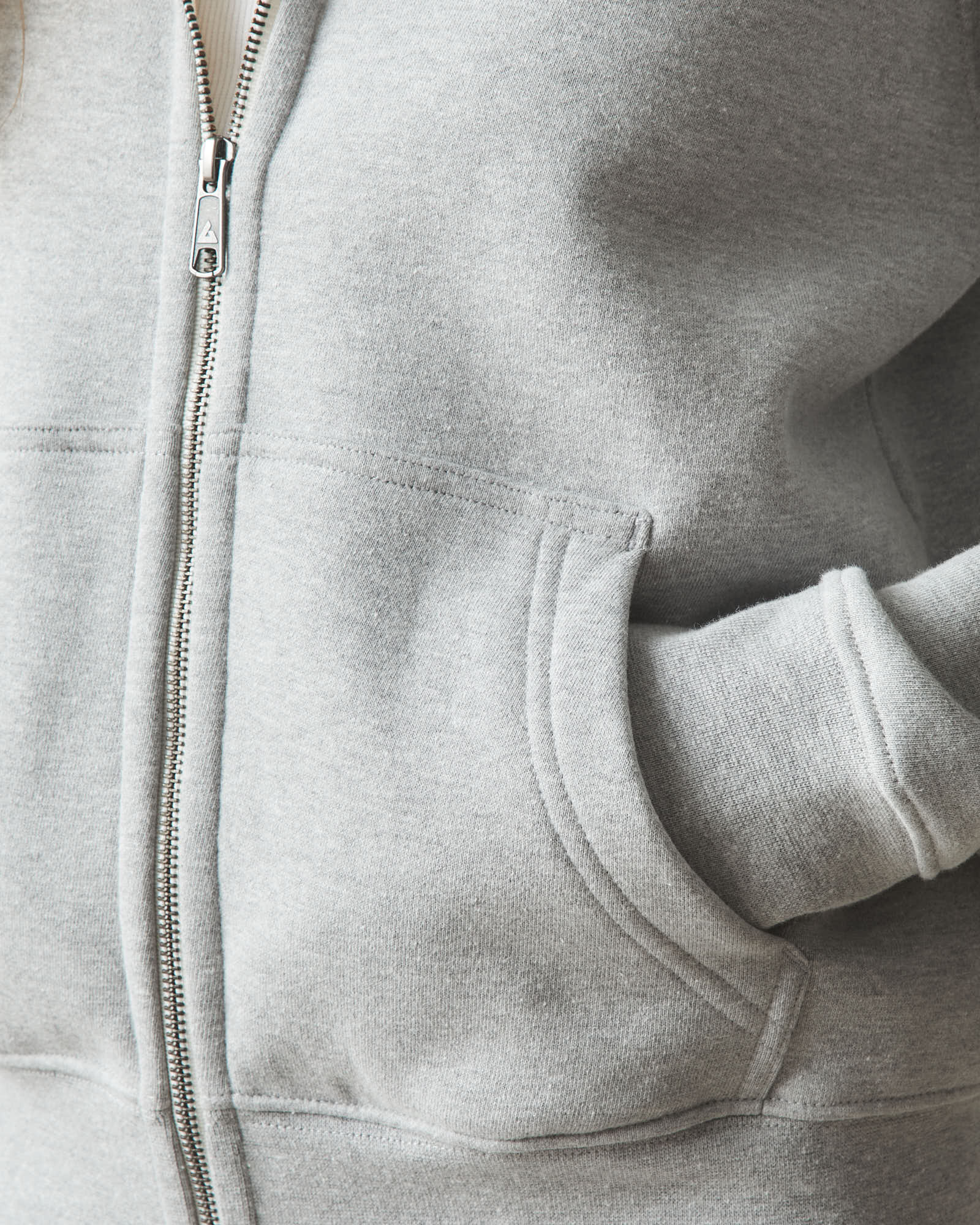 Women's Midweight Full Zip - Athletic Heather - Image 4