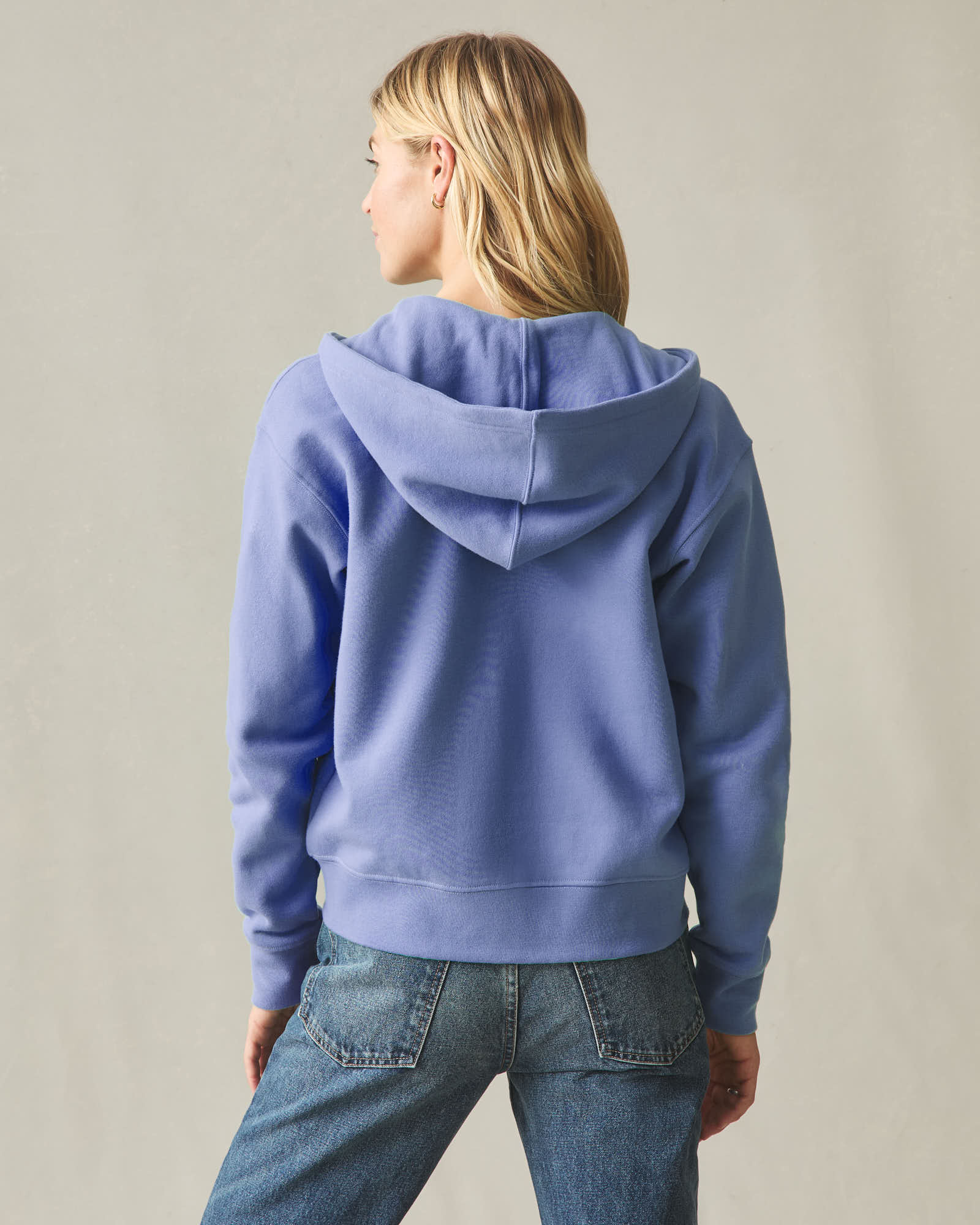 Women's Midweight Full Zip - Deep Periwinkle - Image 4
