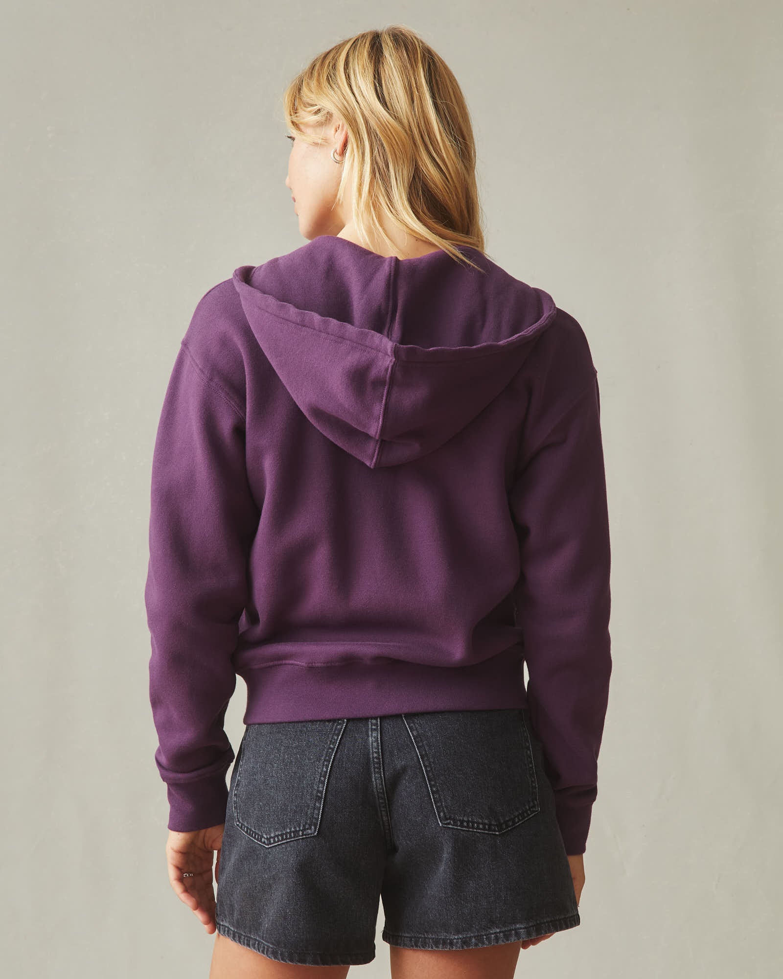 Women's Midweight Full Zip - Deep Purple - Image 4