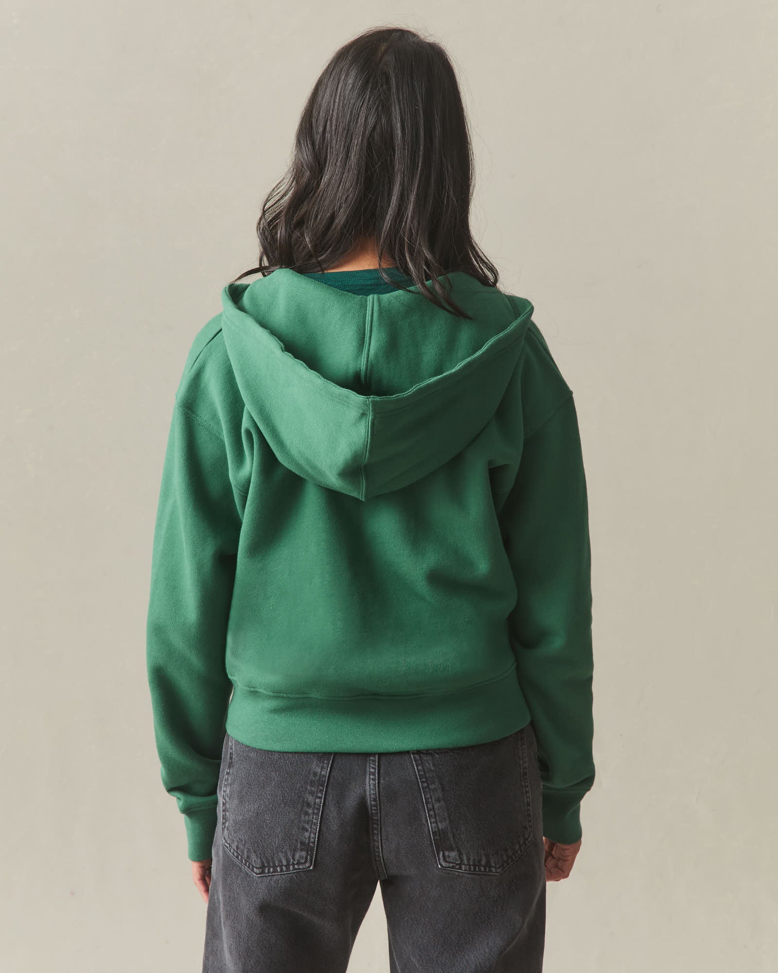 Women's Midweight Full Zip - Hunter Green - Image 3