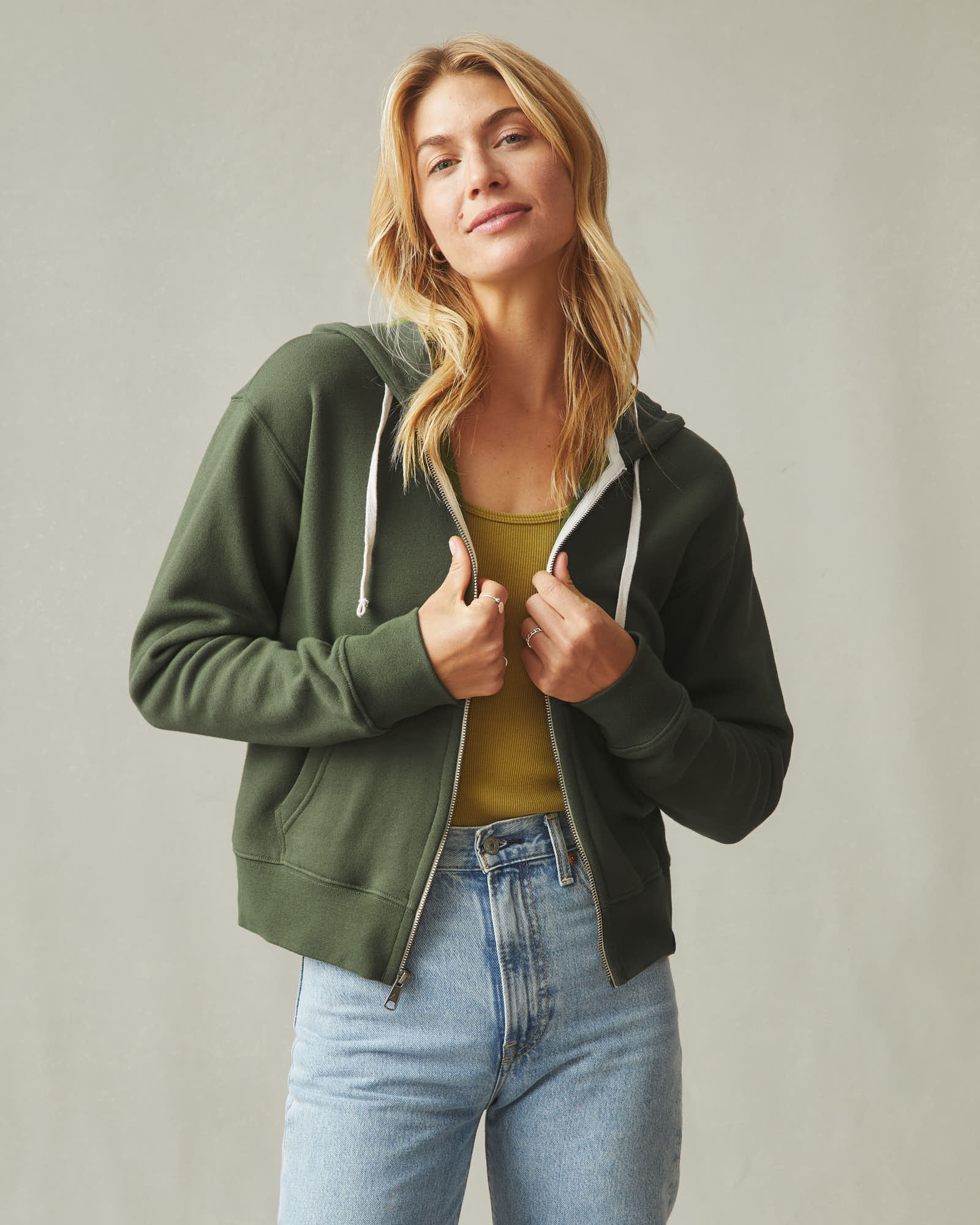 Women's Midweight Full Zip - Loden - Image 2