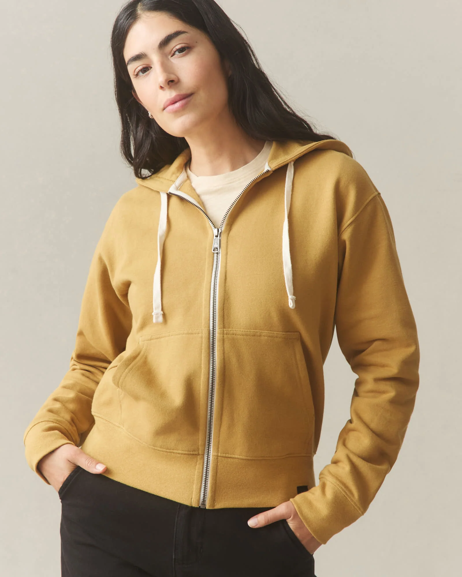 Women's Midweight Full Zip - Sand Dune - Image 3