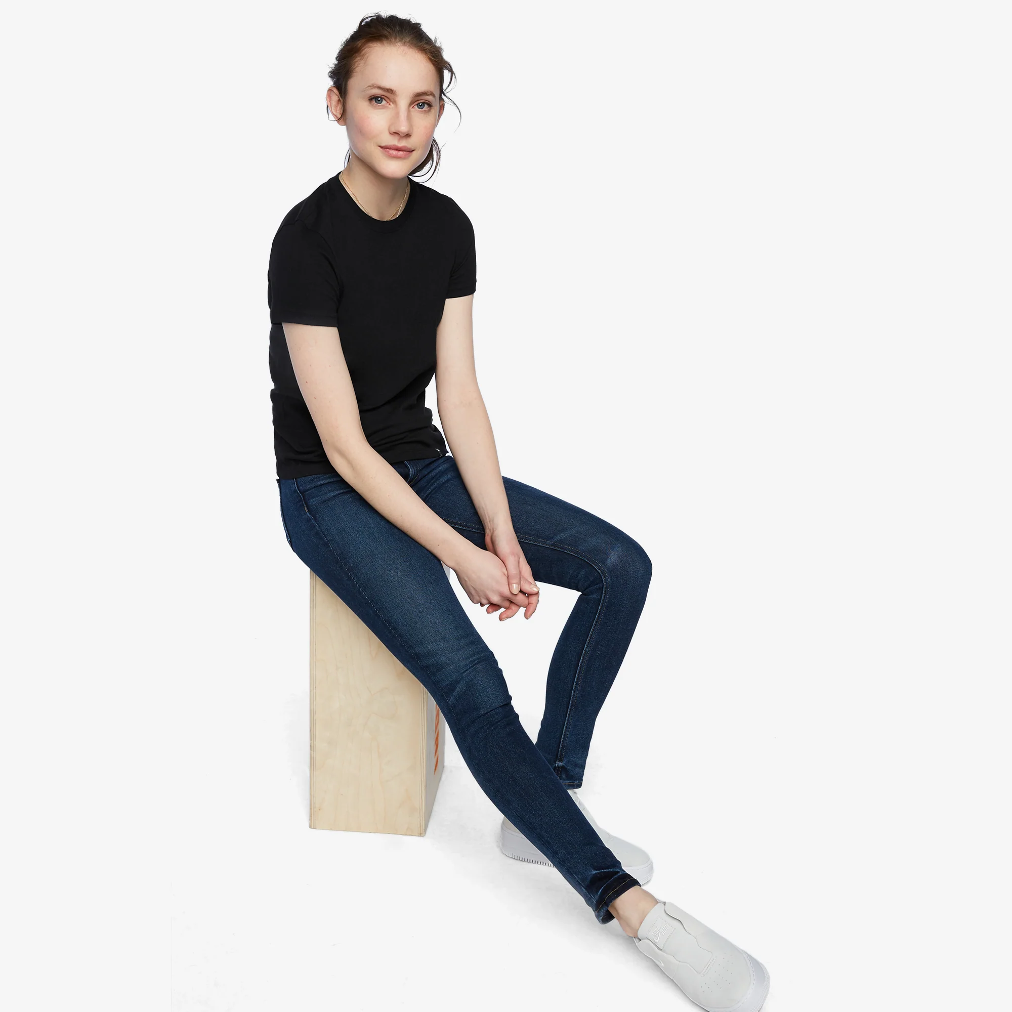 Women's Classic Cotton Crew Tee - Black - Image 6
