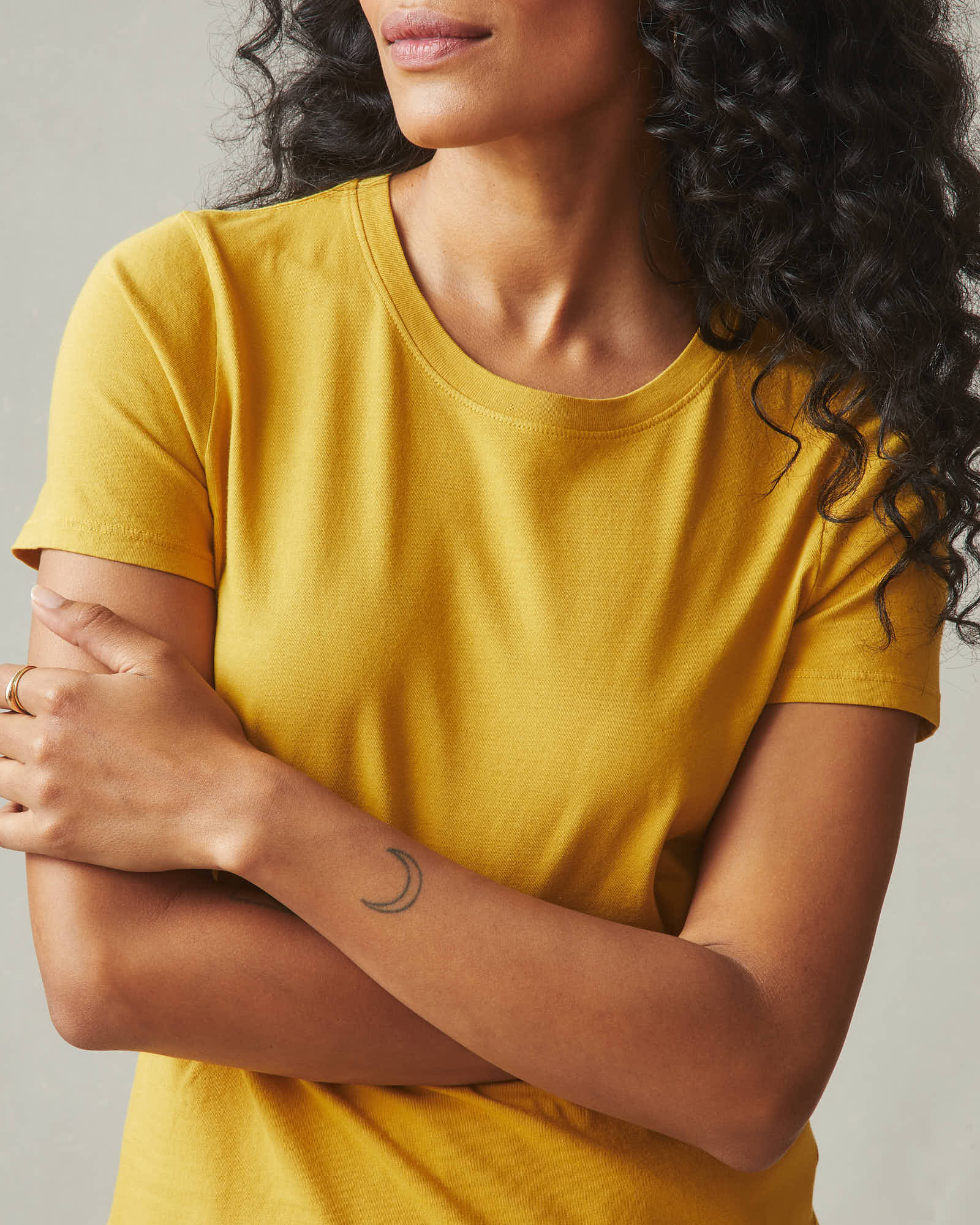 Women's Classic Cotton Crew Tee - Golden Honey - Image 3