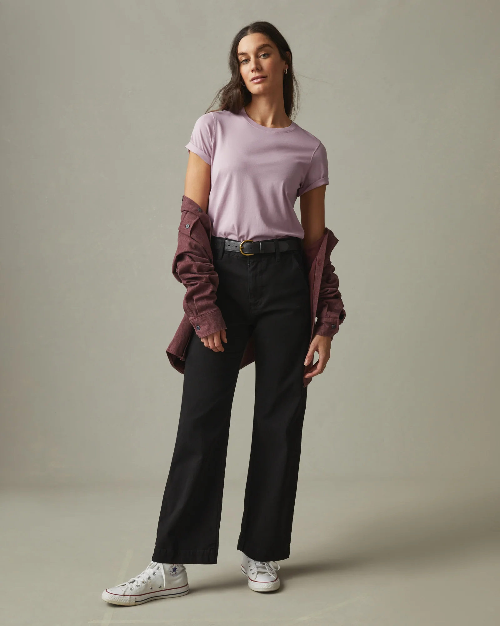 Women's Classic Cotton Crew Tee - Keepsake Lilac - Image 5