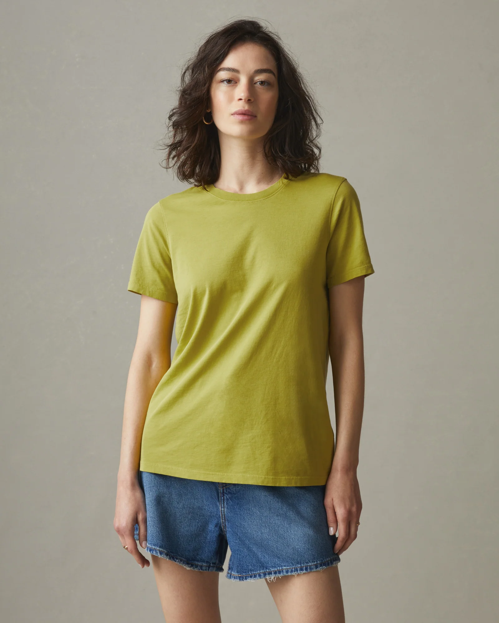 Women's Classic Cotton Crew Tee - Lemongrass