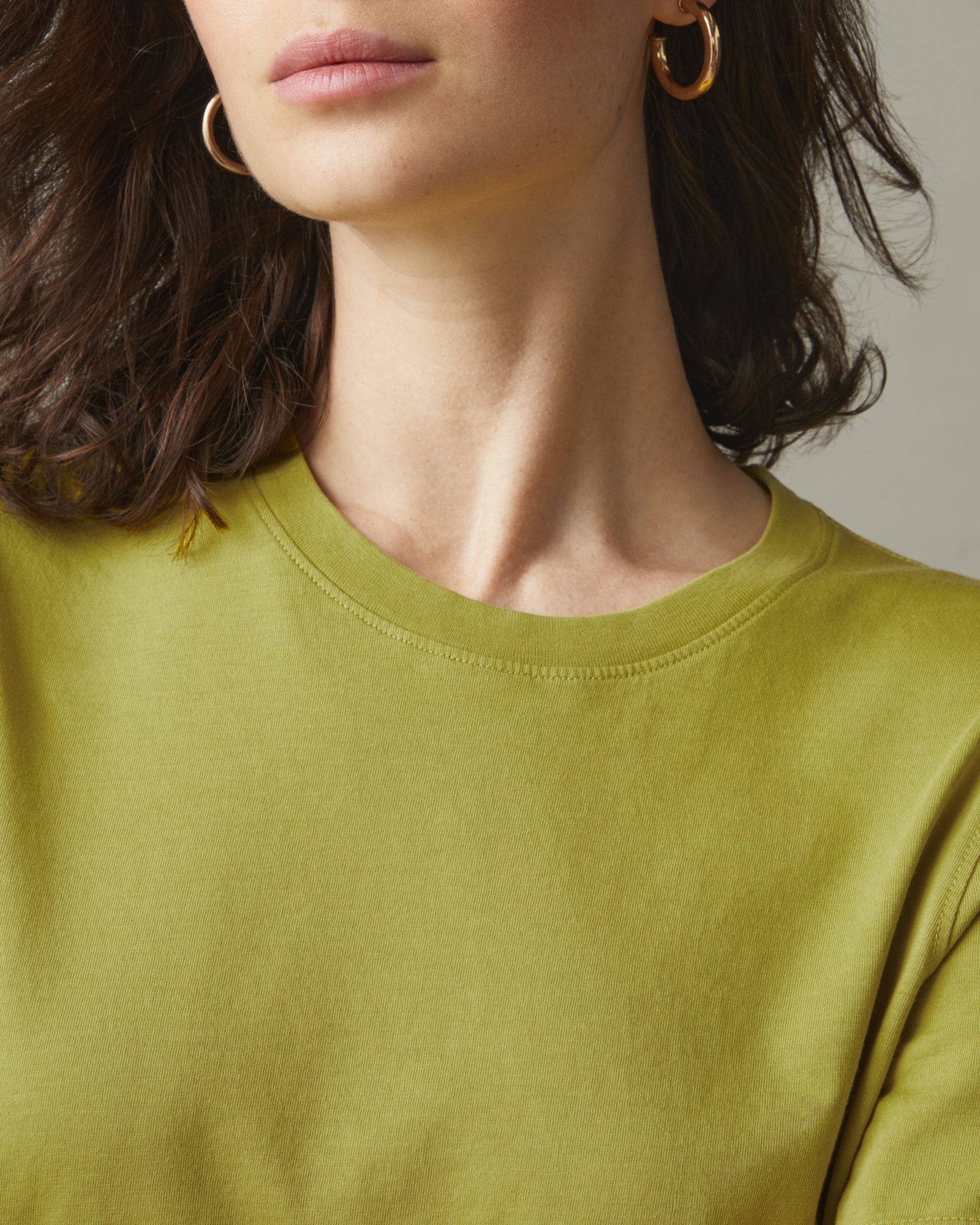 Women's Classic Cotton Crew Tee - Lemongrass - Image 4