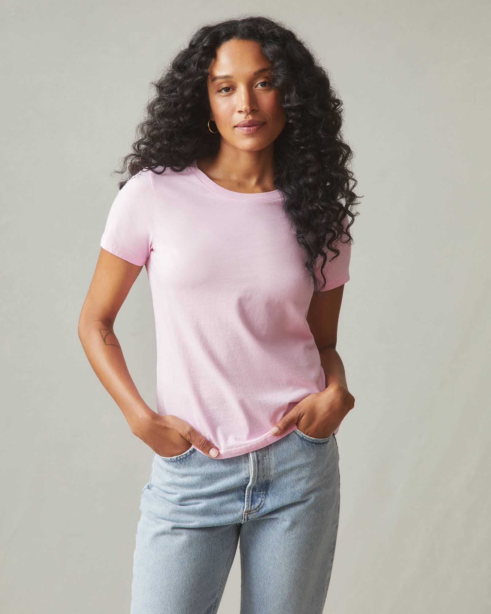 Women's Classic Cotton Crew Tee - Lilac Sachet