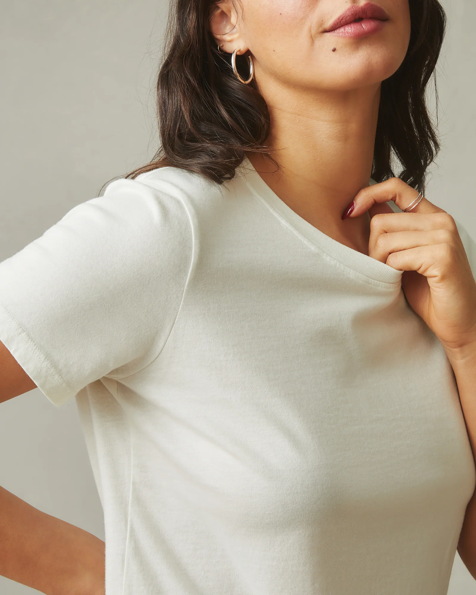 Women's Classic Cotton Crew Tee - Turtledove - Image 4