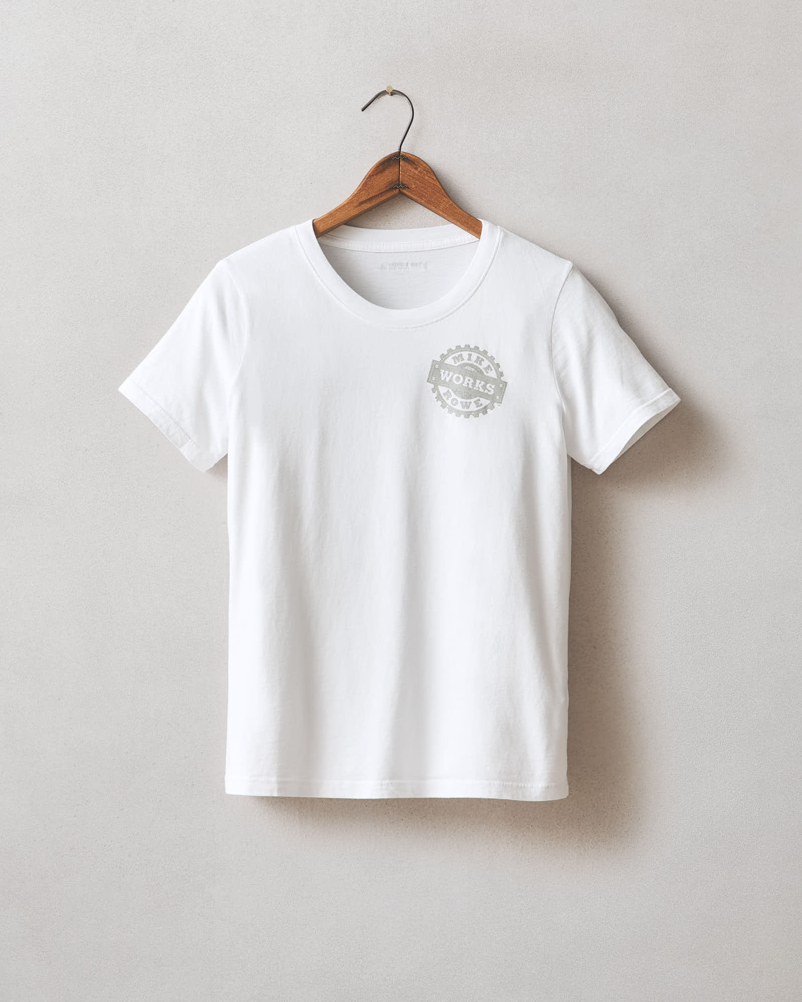 Women's Classic Cotton Crew Tee Mike Rowe - White