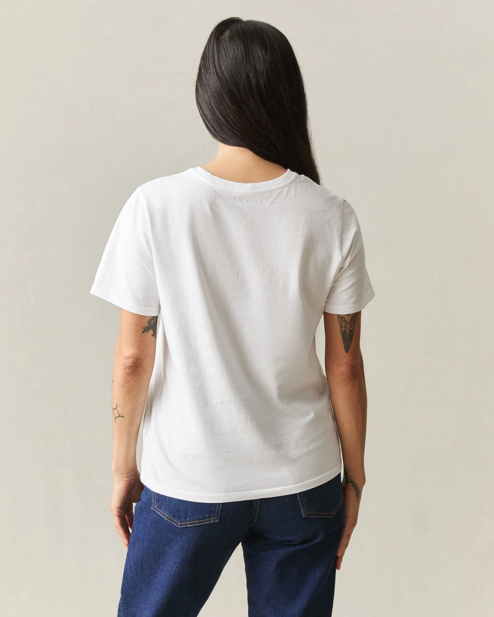 Women's Classic Cotton Crew Tee - White - Image 2