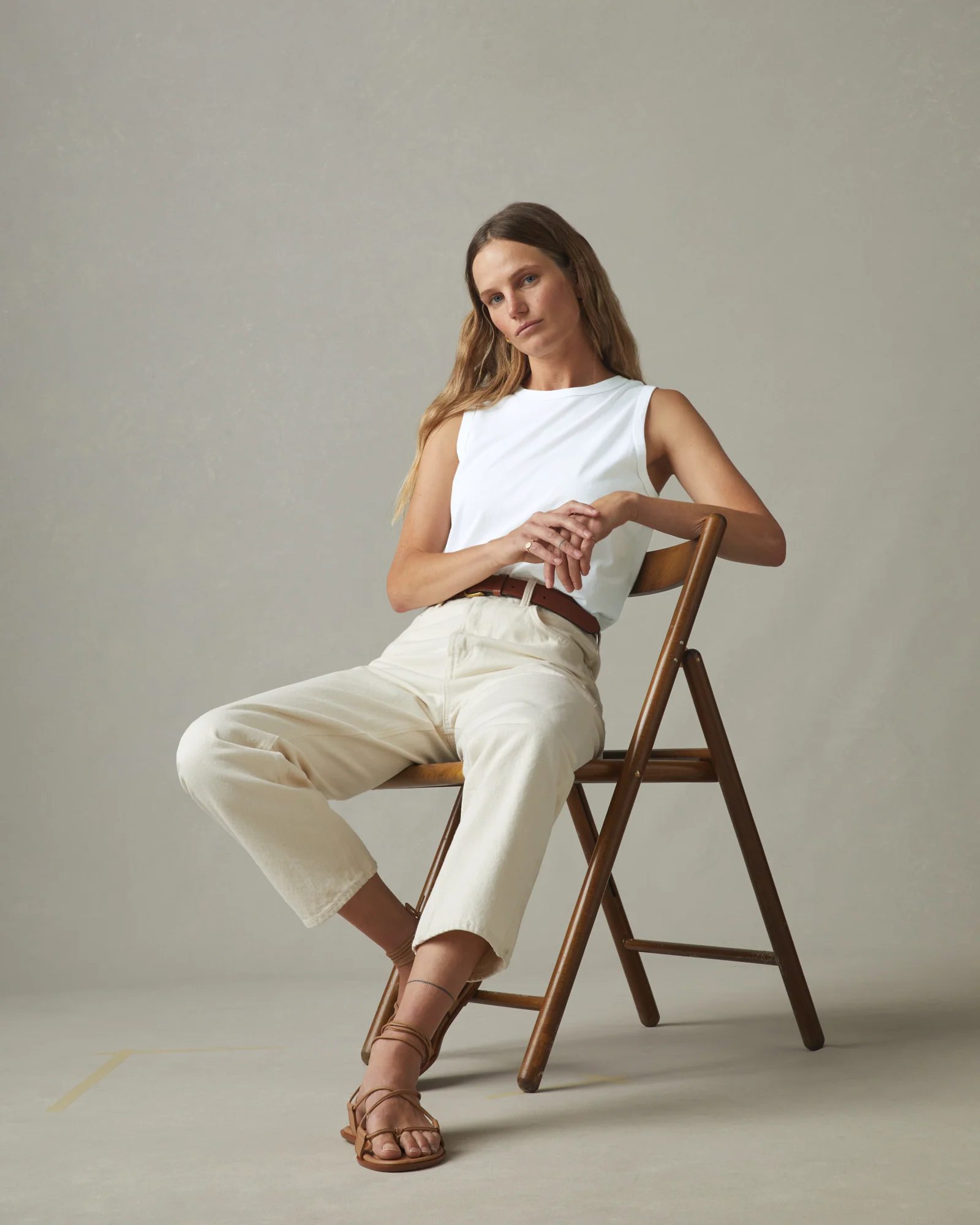 Women's Classic Cotton Muscle Tank - White - Image 5